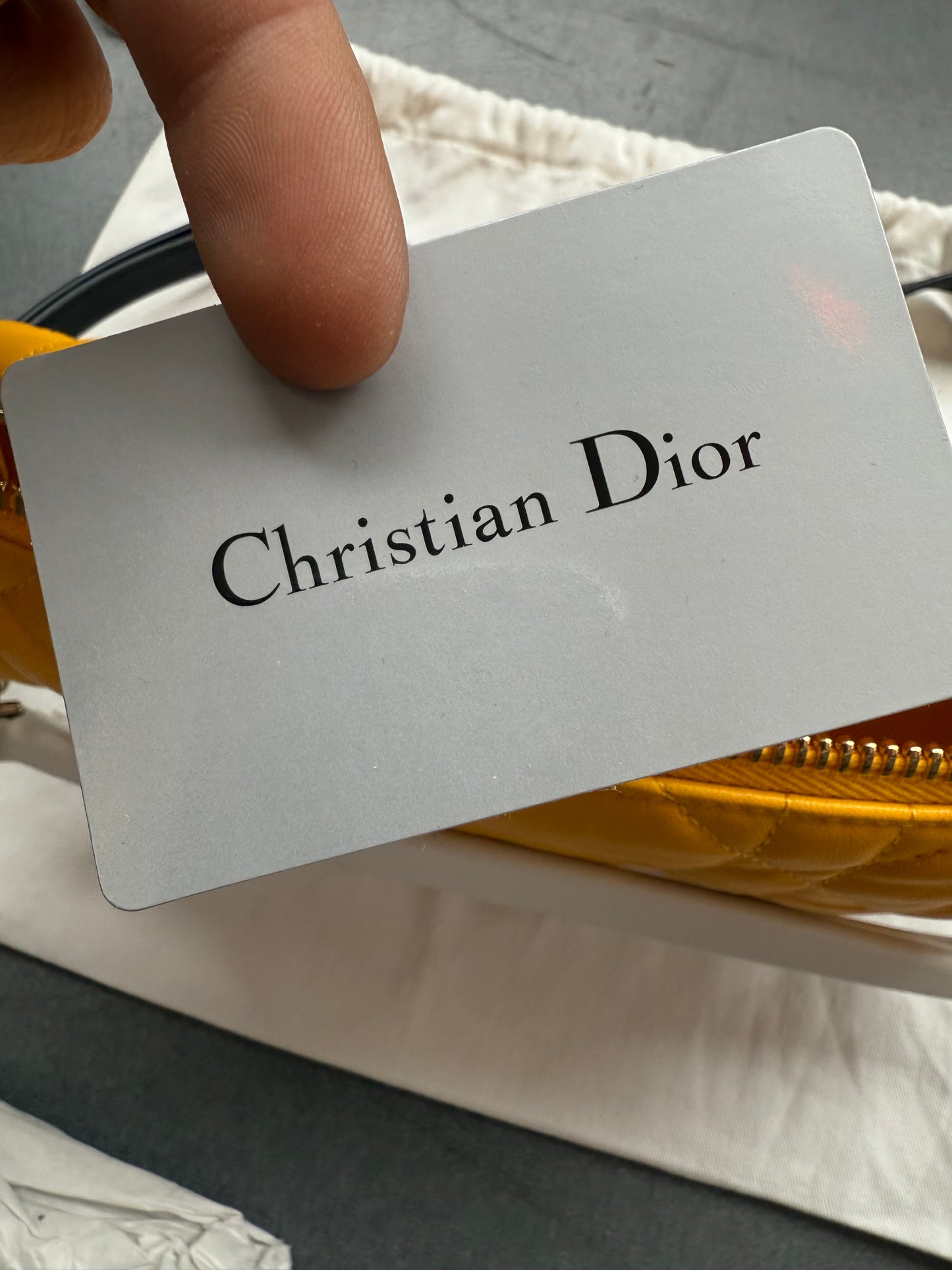 CHRISTIAN DIOR CANNAGE VIBE HOBO SHOULDER BAG - YELLOW (PRE-OWNED WITH DUSTBAG) (TANIA)