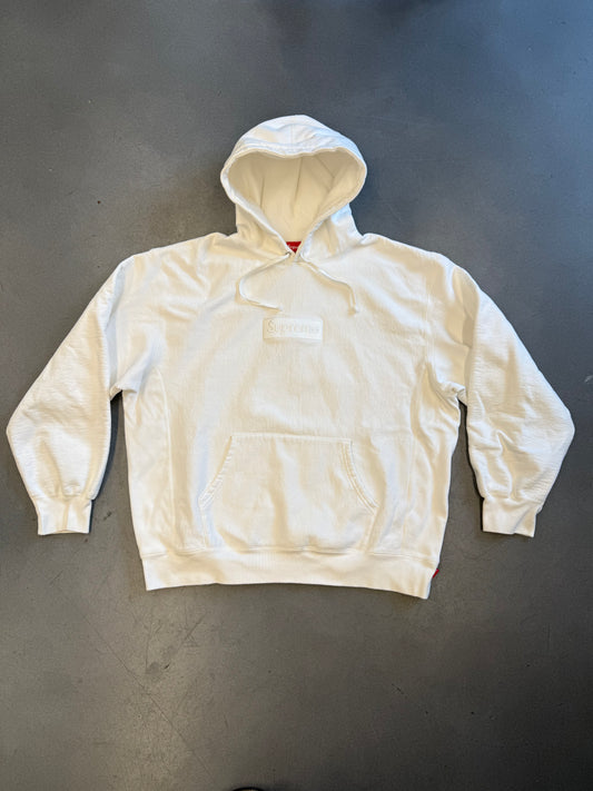FW23 SUPREME BOX LOGO HOODIE WHITE/WHITE (2XL)