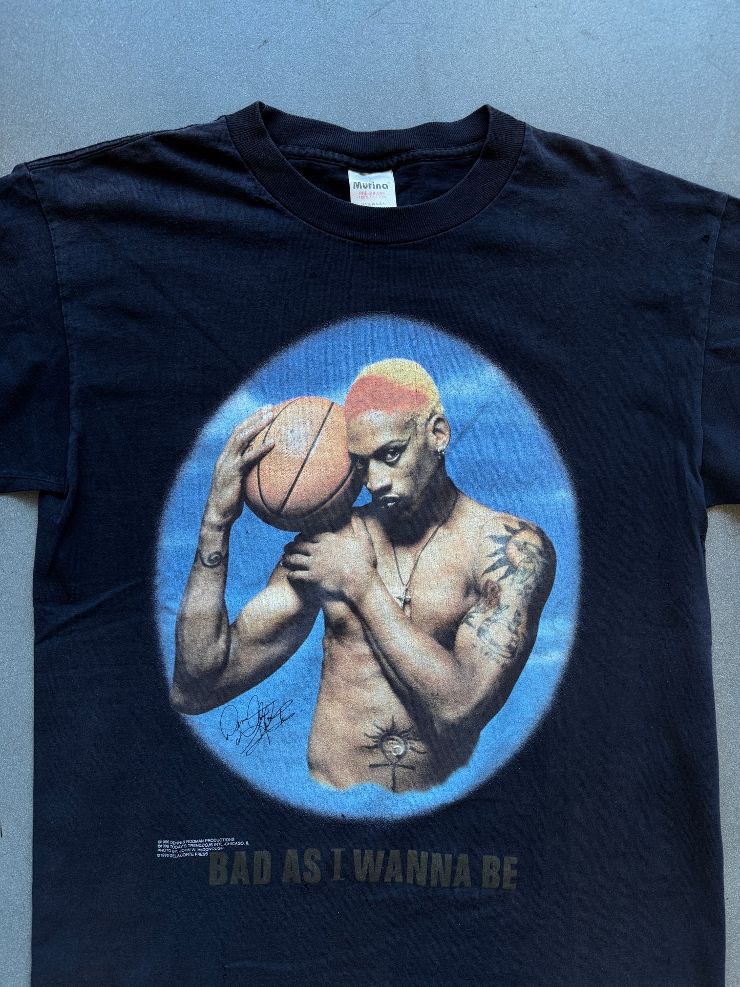 1996 DENNIS RODMAN "BAD AS I WANNA BE" TEE (MURINA TAG)