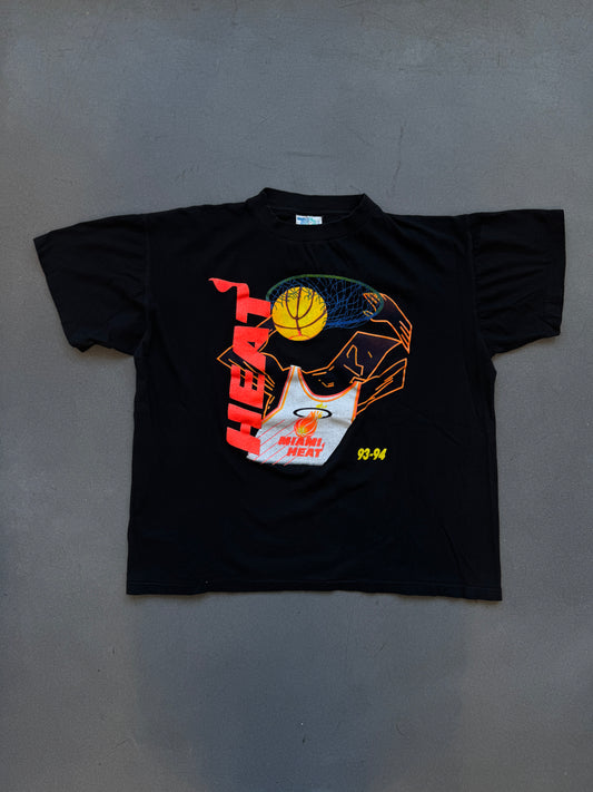 93-94 MIAMI HEAT SIGHT & SOUND OF THE MIAMI HEAT TEE (TOURCHAMP TAG)