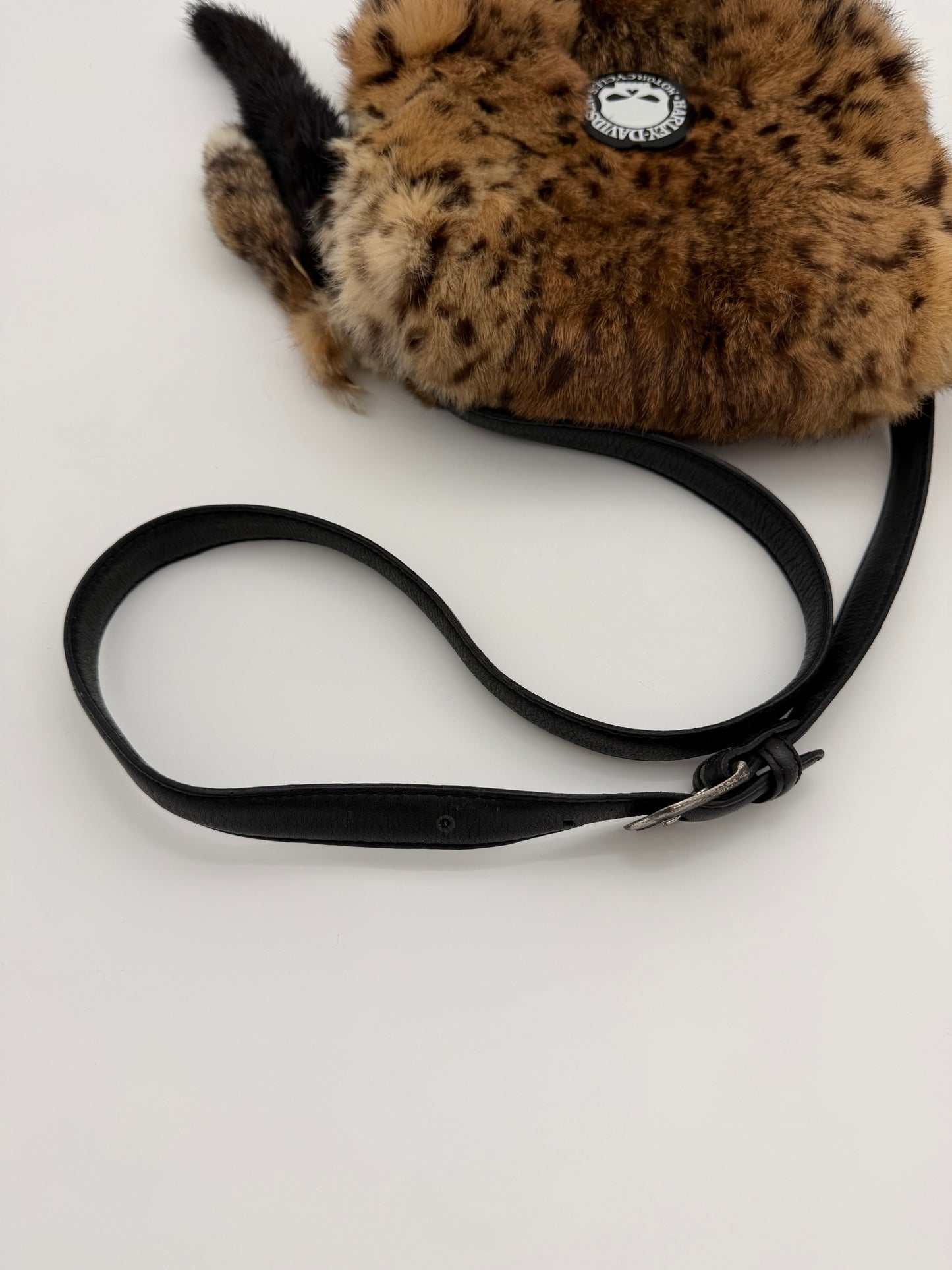 90S HARLEY-DAVIDSON BOBCAT FUR SHOULDER BAG