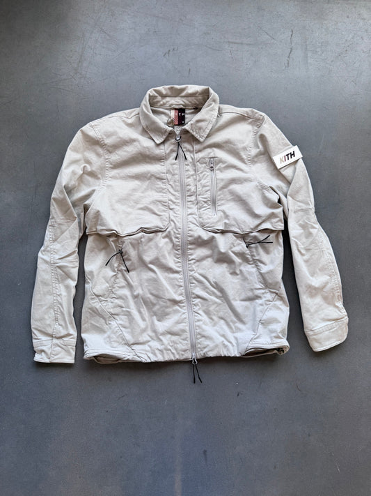 FW19 KITH MEN'S PIGMENT DYED TECH JACKET CEMENT (M)