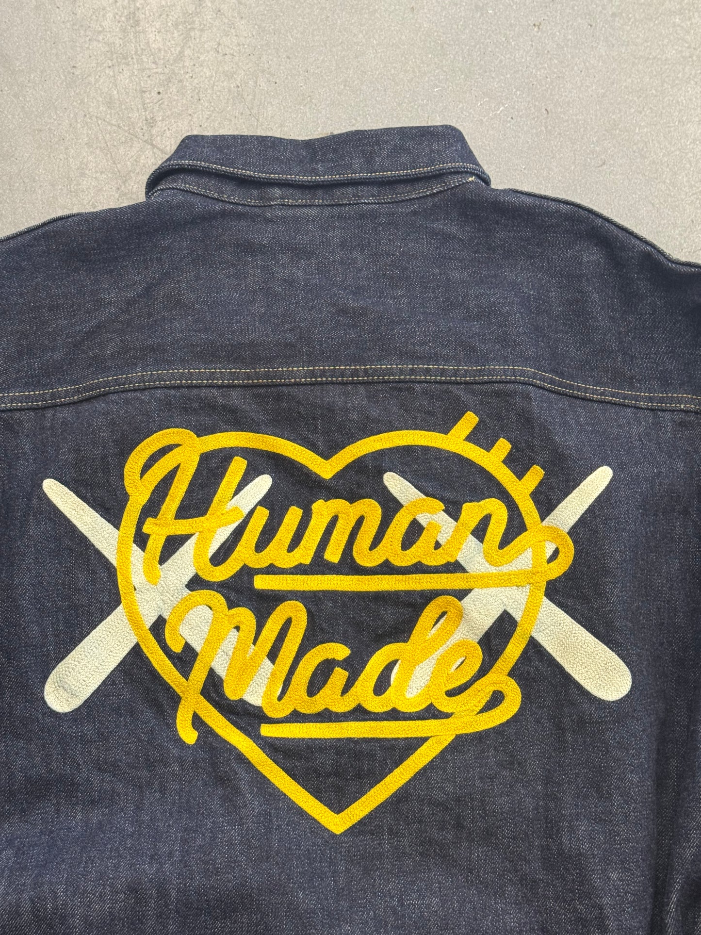 HUMAN MADE X KAWS DENIM WORK JACKET - INDIGO