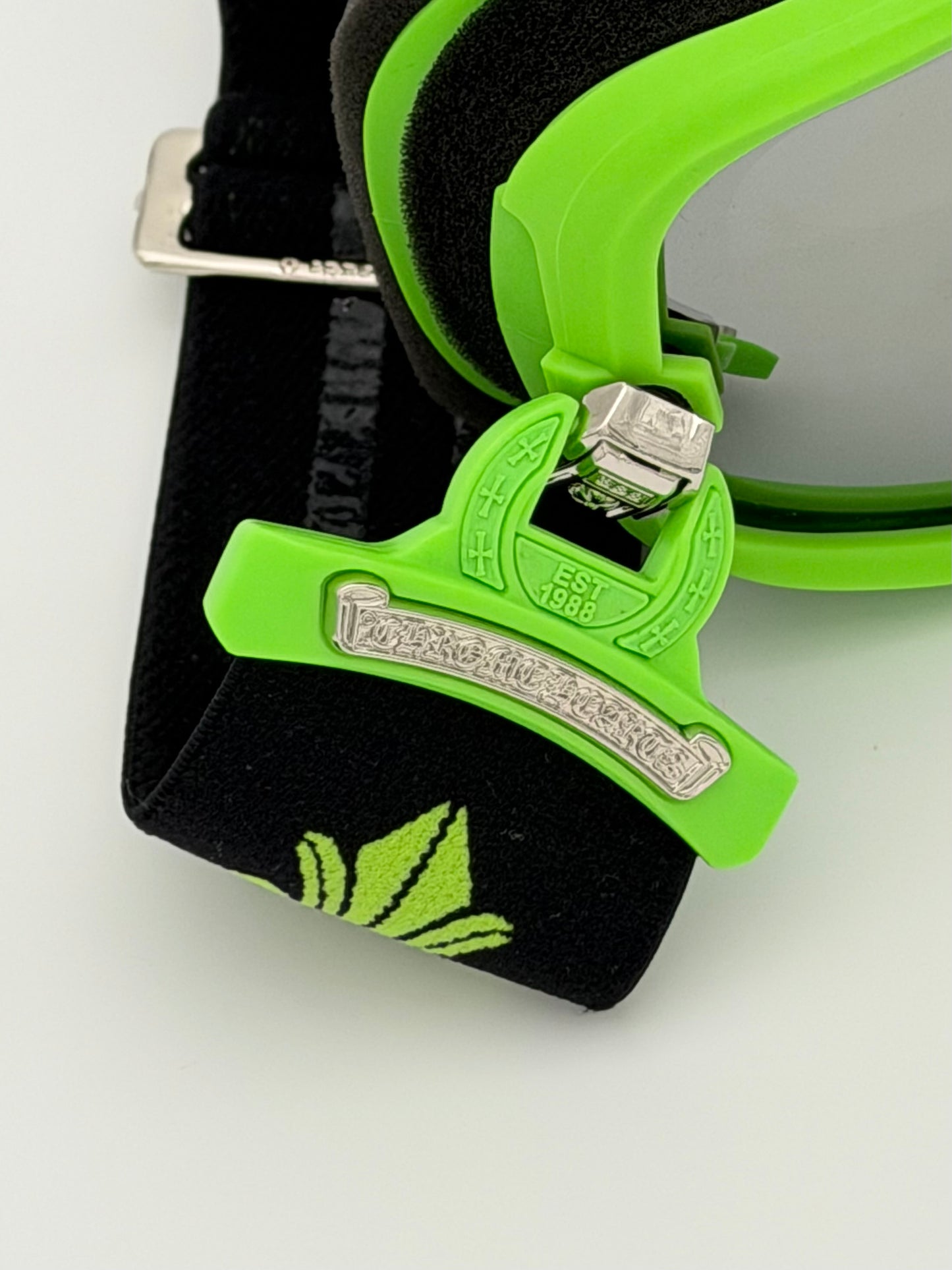CHROME HEARTS SILVER MORNING SNOW GOGGLES - GREEN/BLACK