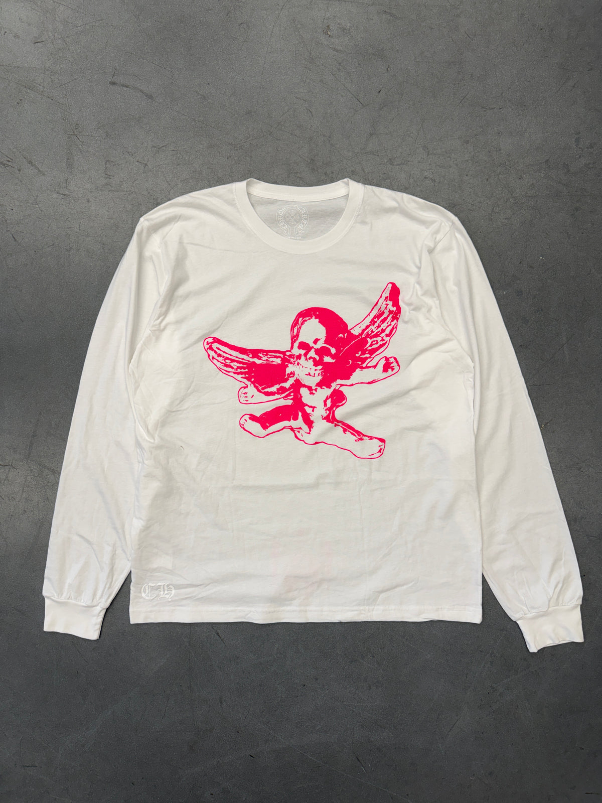 CHROME HEARTS FOTI PINK TEETER LONG SLEEVE TEE