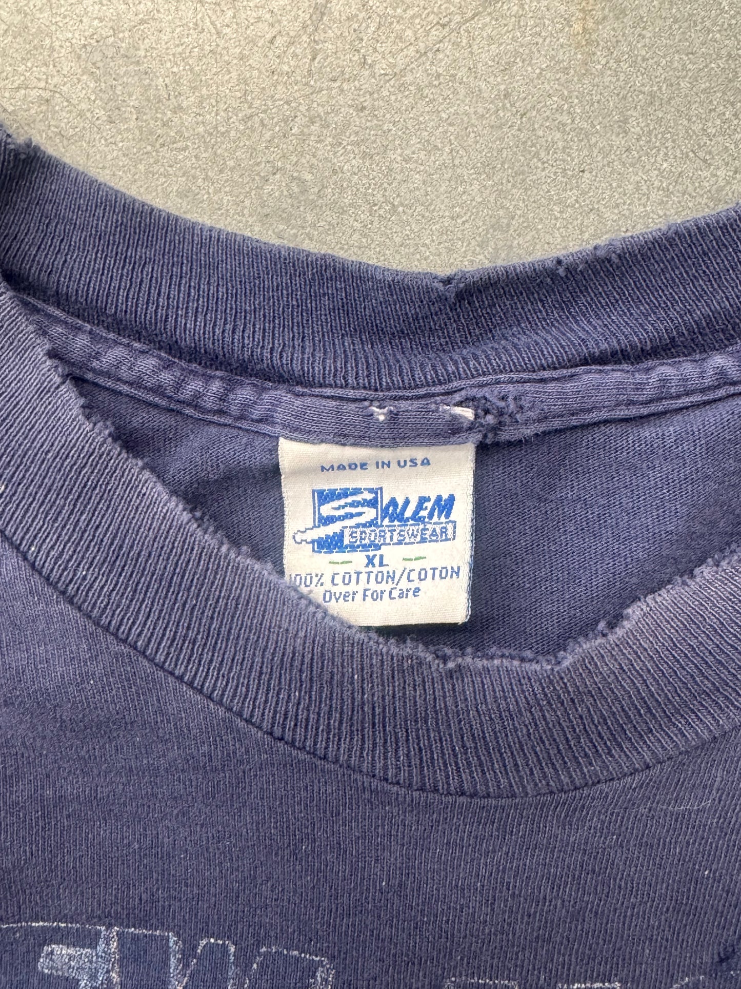 1993 NEW YORK YANKEES STARS IN STRIPES DISTRESSED TEE (SALEM SPORTSWEAR TAG)