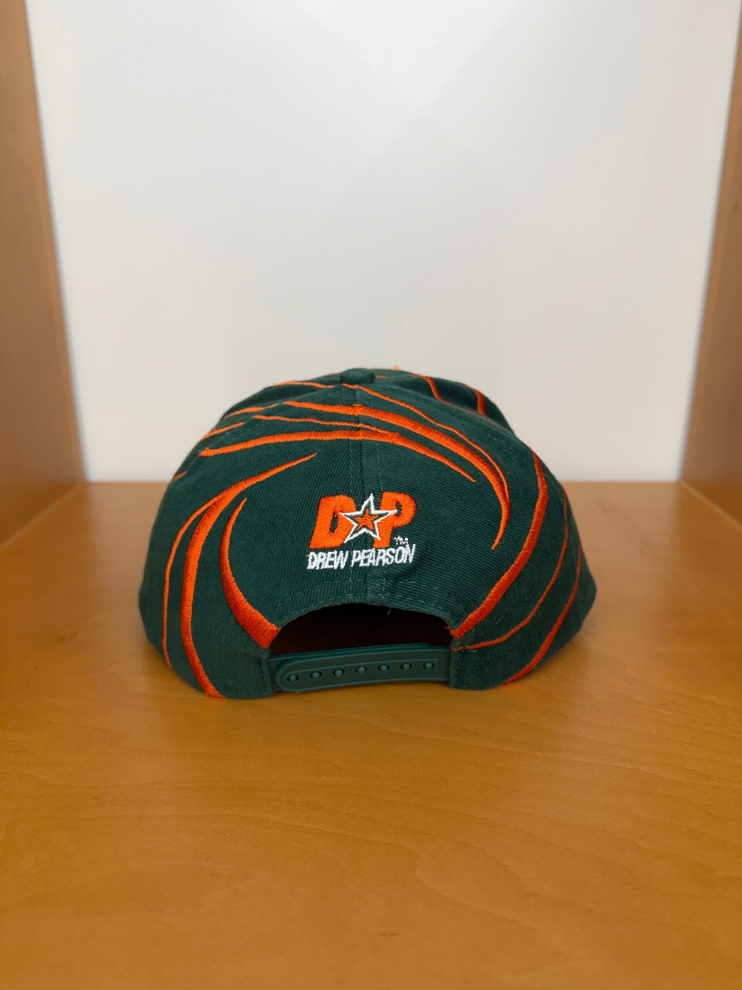 90S UNIVERSITY OF MIAMI DREW PEARSON EMBROIDERED CYCLONE SNAPBACK HAT