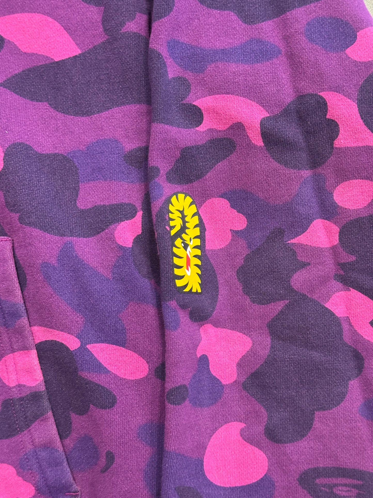 FW18 BAPE A BATHING APE COLOR CAMO TIGER FULL ZIP HOODIE - PURPLE