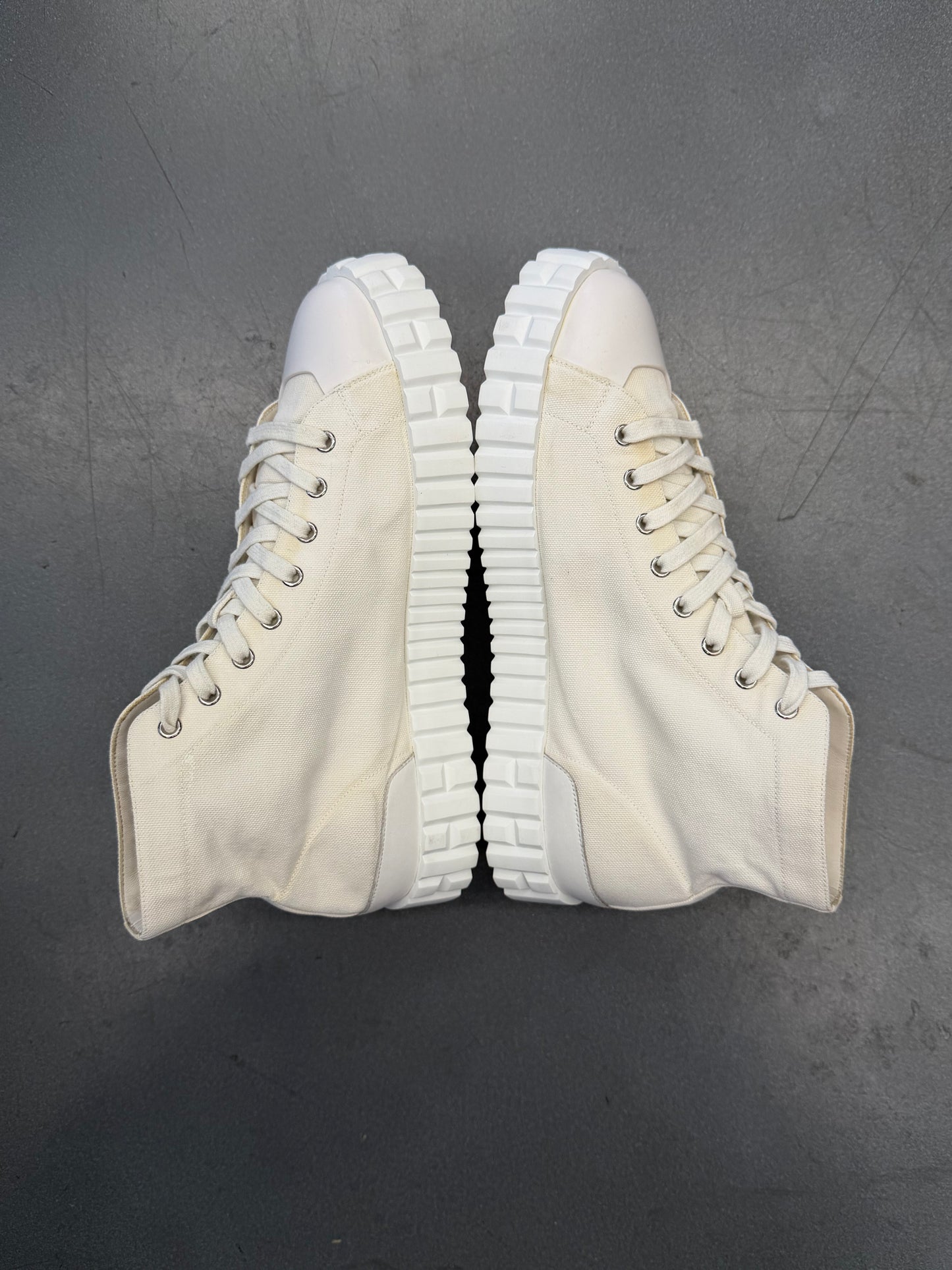 SIZE 43 HERMES CLIMB HIGH-TOP SNEAKERS - WHITE (NO BOX)