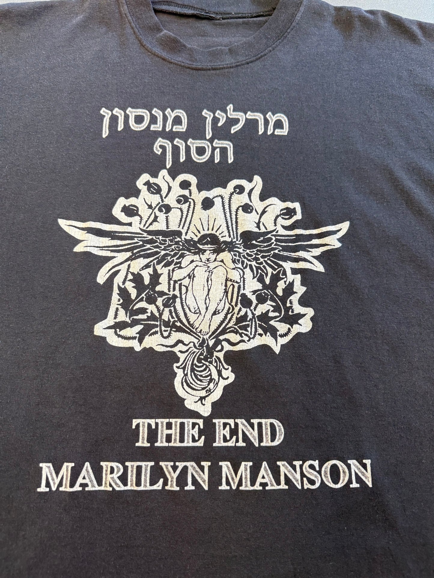 90'S MARILYN MANSON ANTICHRIST HEBREW TEE (PULLED TAG)