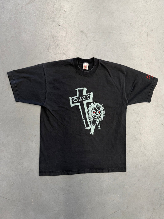 1996 OZZY OSBOURNE RETIREMENT SUCKS TOUR VIDEO CREW TEE (FOTL TAG)