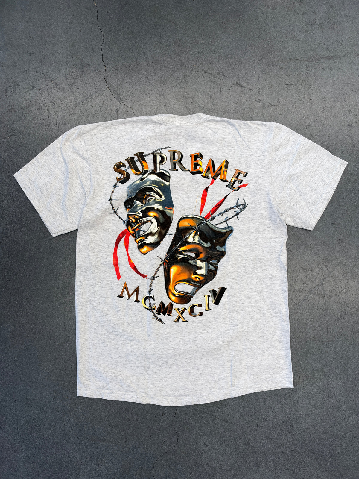 SS20 SUPREME LAUGH NOW TEE - ASH GREY