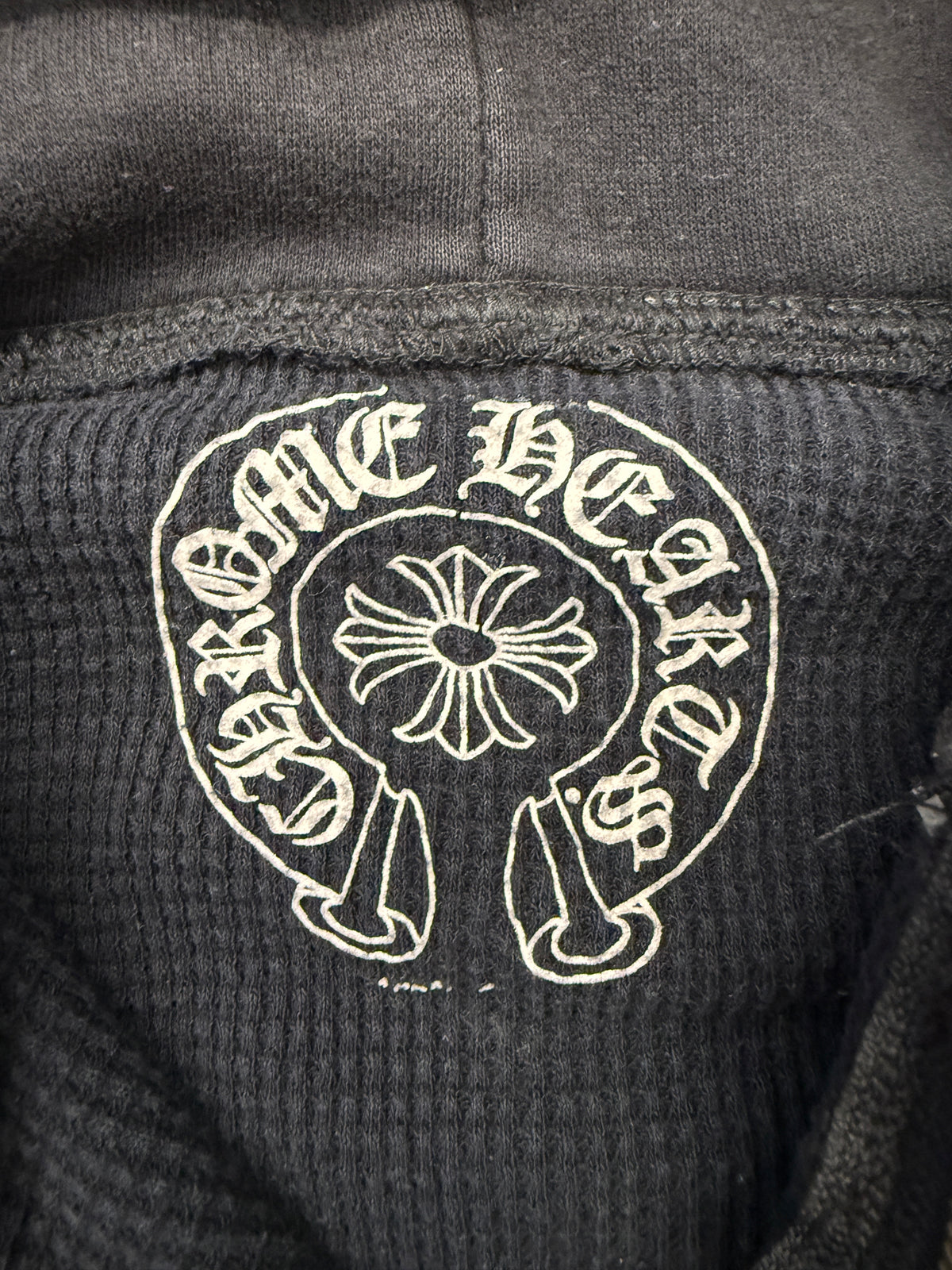 CHROME HEARTS FLEUR DE LIS FUCK YOU THERMAL ZIP UP HOODIE