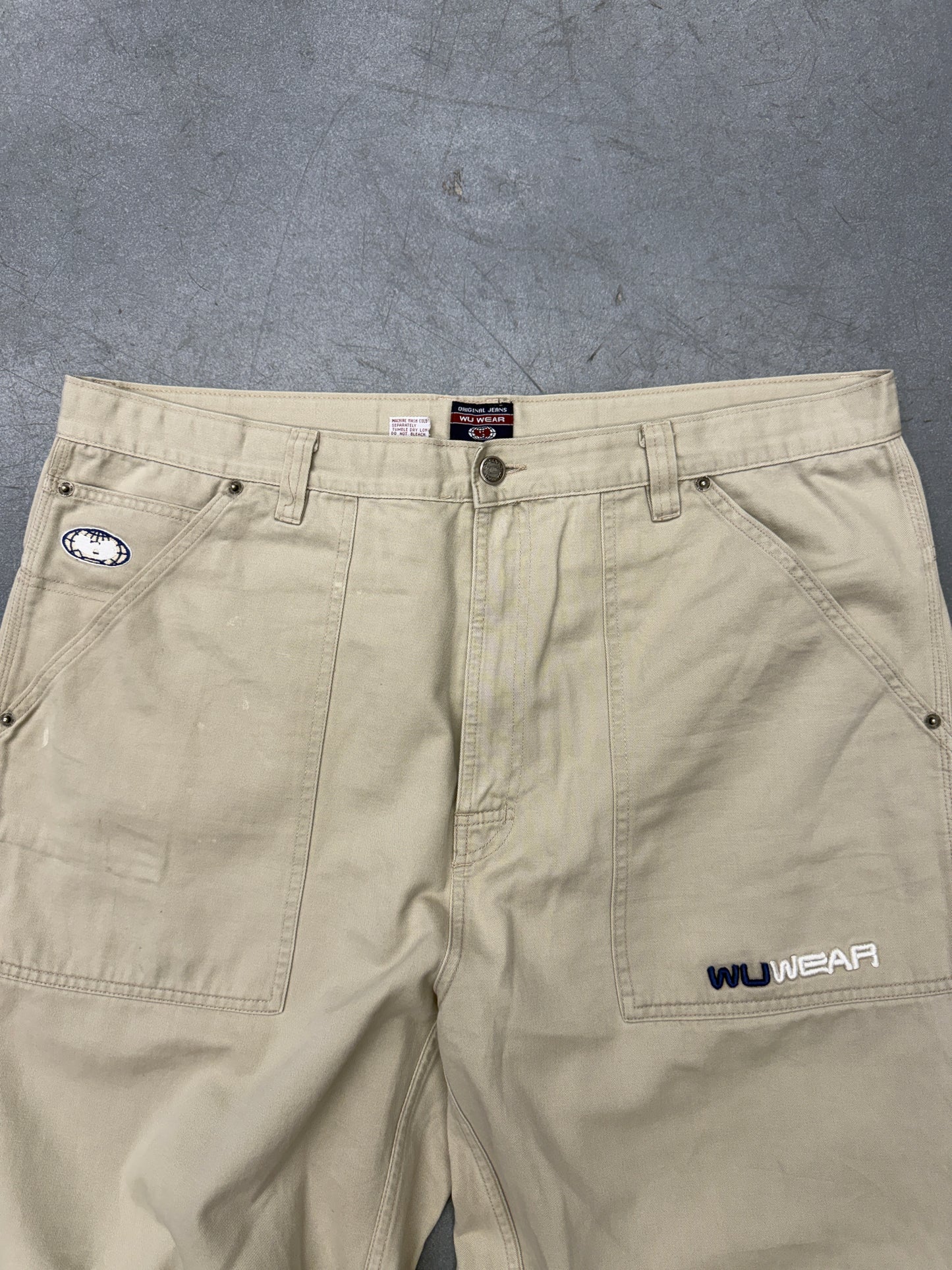 00'S WU-WEAR ORIGINAL JEANS BAGGY KHAKI PANTS