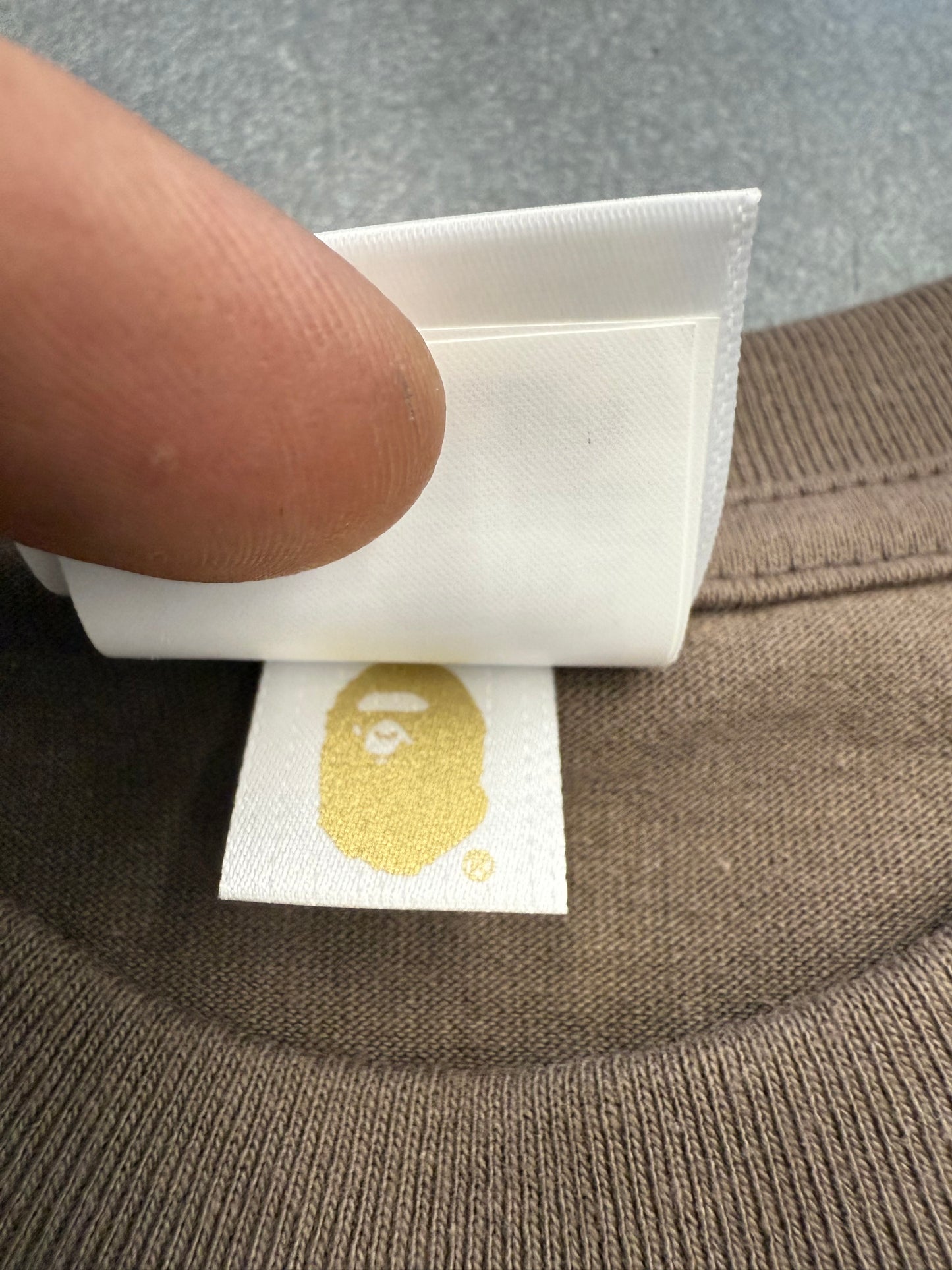 FW23 A BATHING APE BAPE BIG APE HEAD TEE - BROWN (L) (NEW IN BAG)