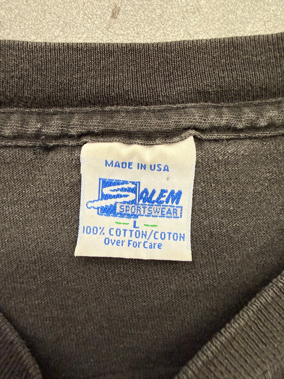 1993 MIAMI DOLPHINS "RIDING THE STORM" LIGHTNING TEE (SALEM TAG)