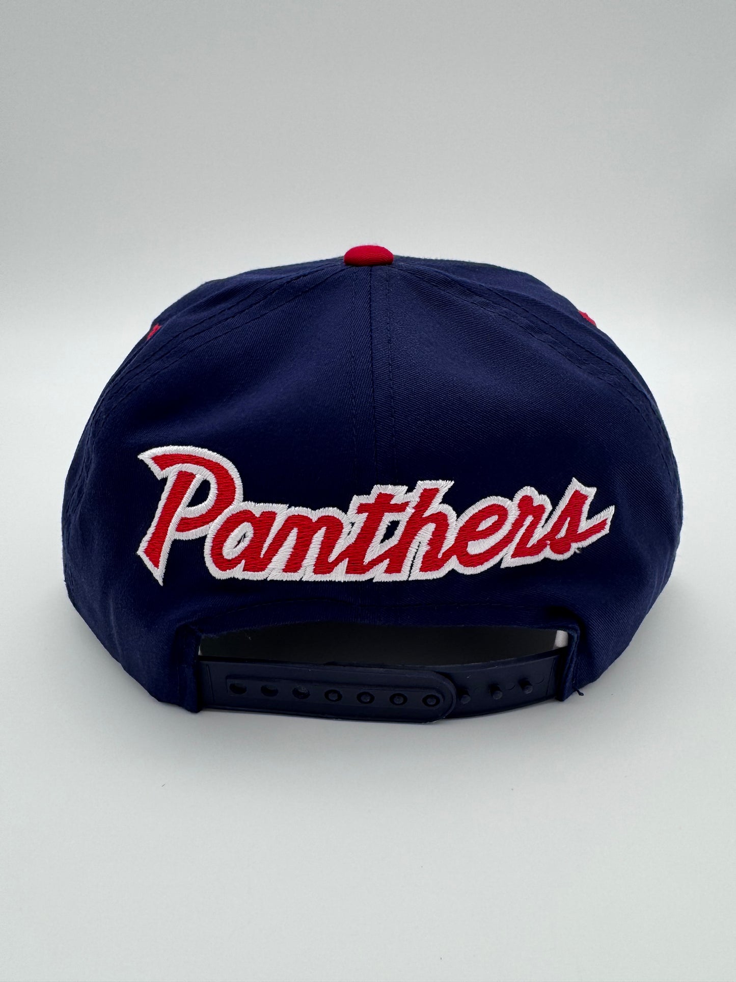 90S FLORIDA PANTHERS SPORTS SPECIALTIES NHL BACK SCRIPT SNAPBACK HAT