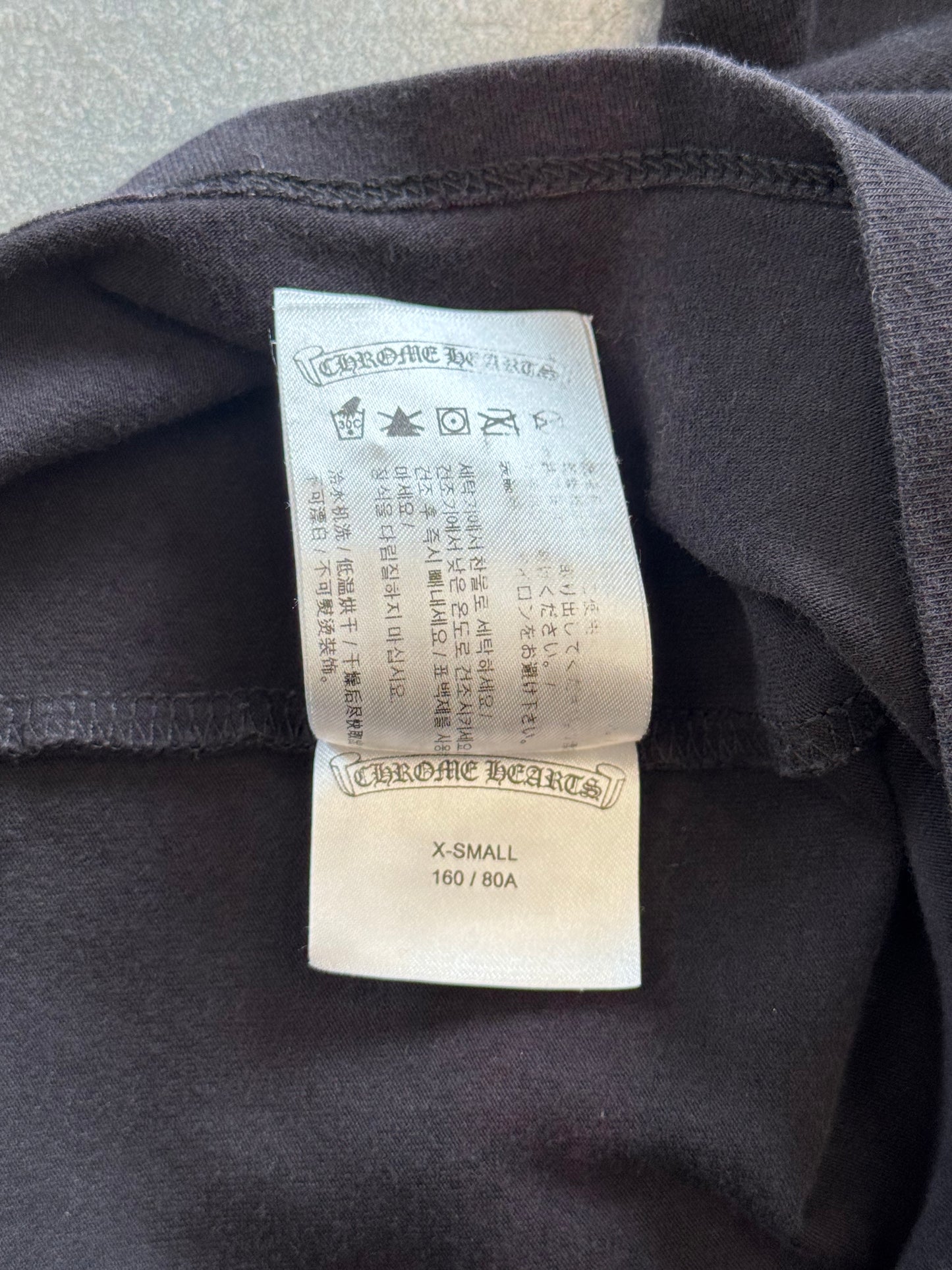 CHROME HEARTS MATTY BOY FLAME CROP WOMENS LS TEE