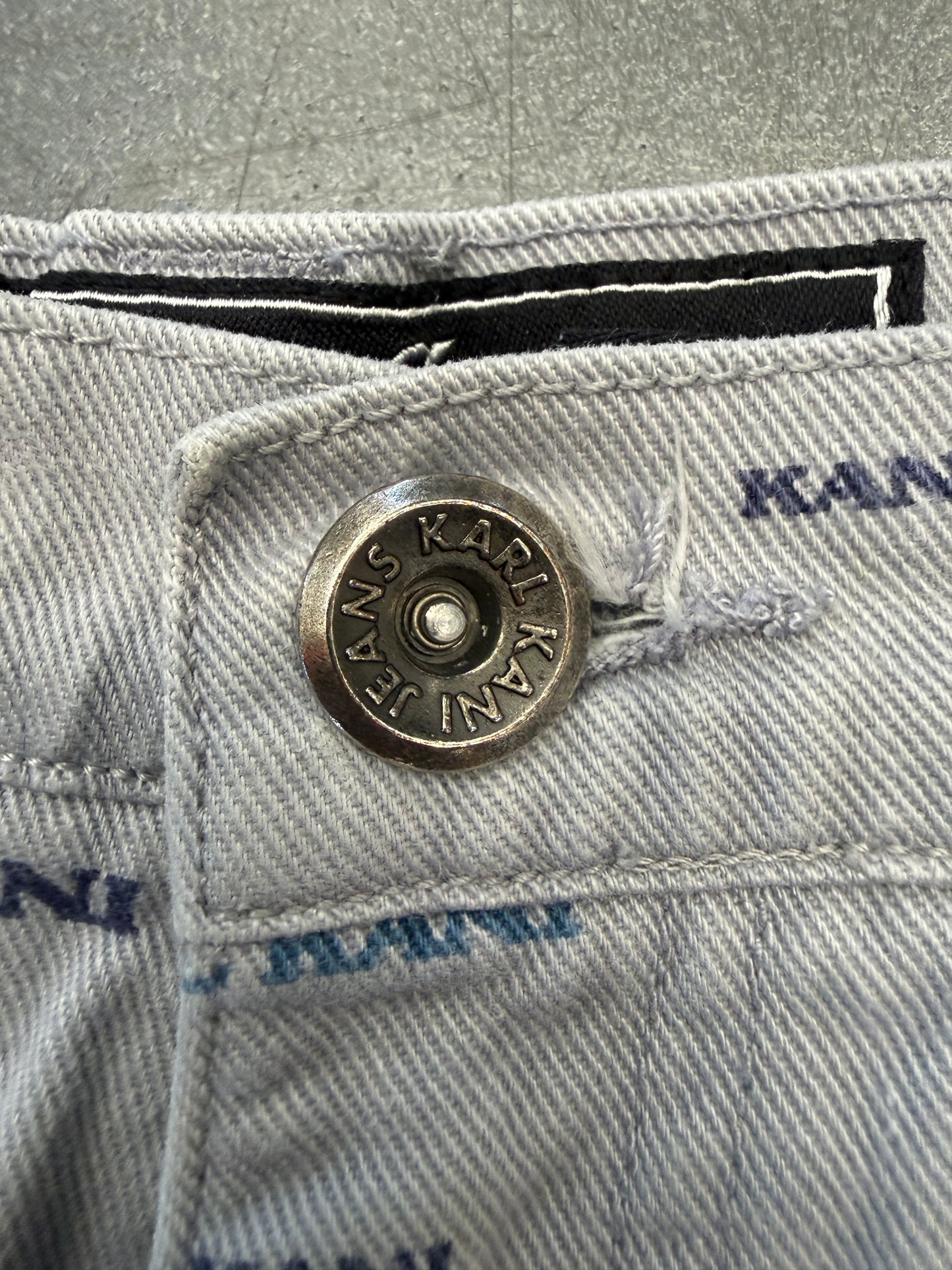 90'S KARL KANI AOP TEXT JEANS