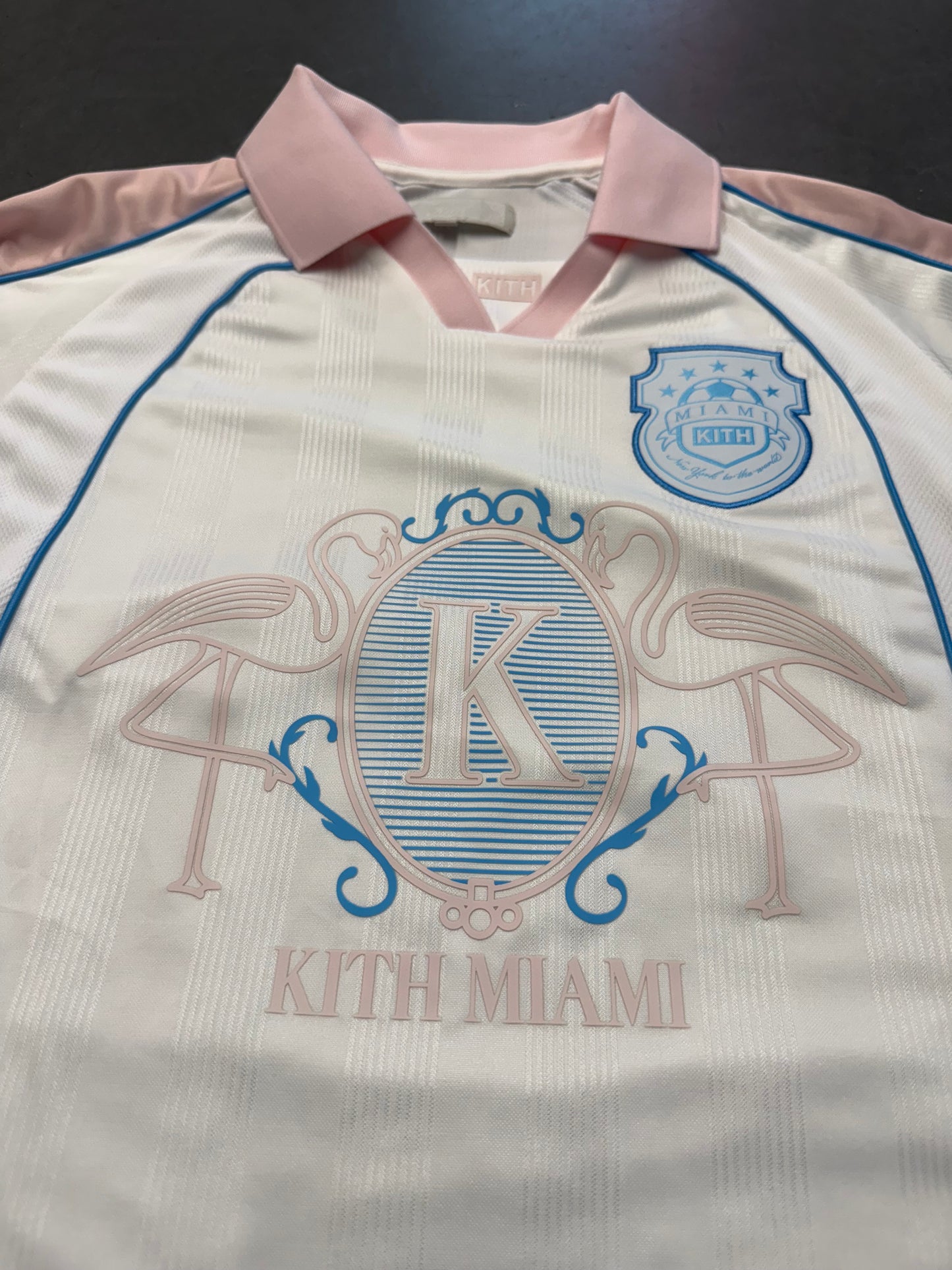 KITH MIAMI SOCCER JERSEY WHITE PINK