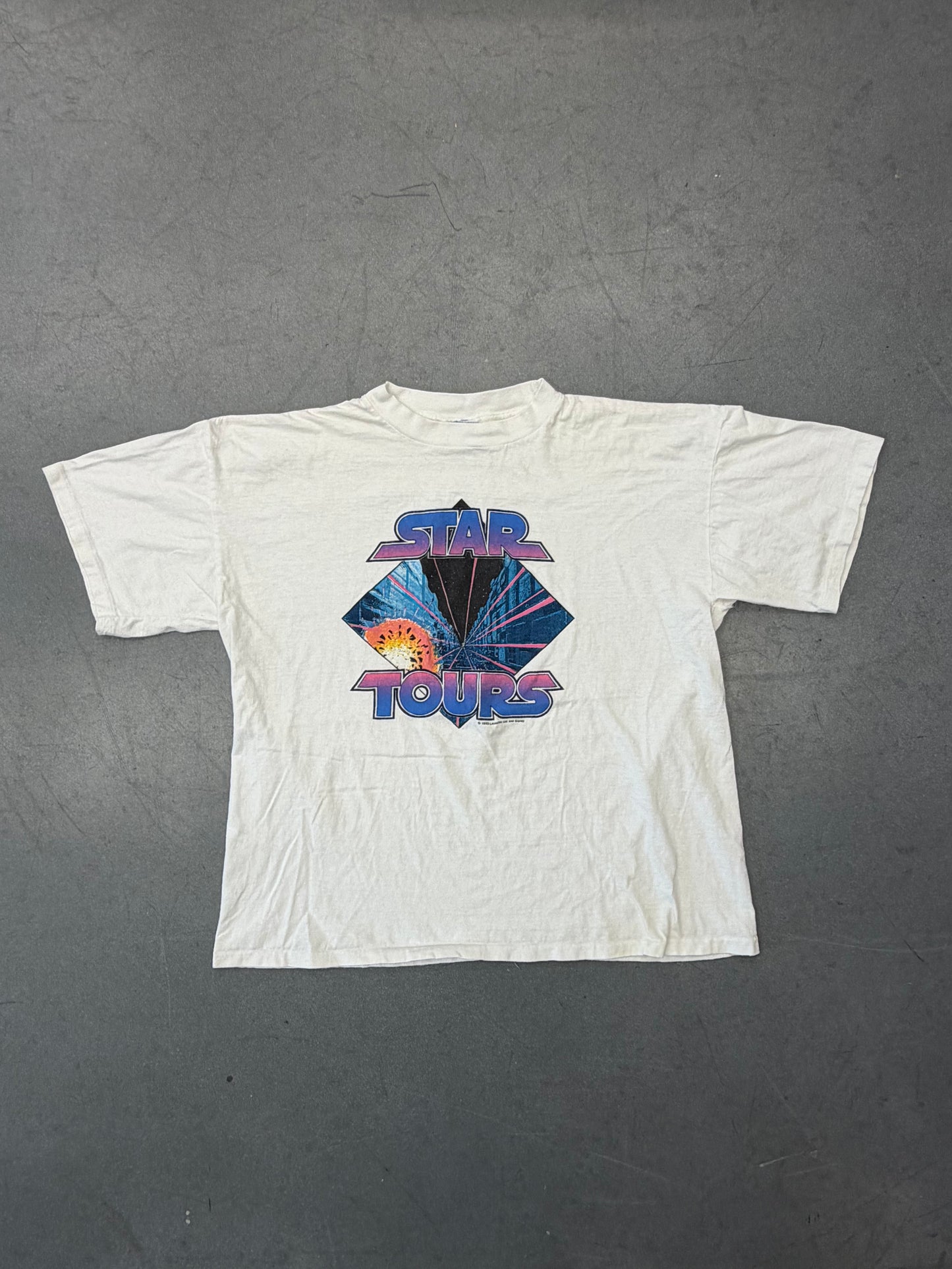 80'S DISNEY STAR TOURS LOGO TEE (DISNEY CHARCTER FASHIONS TAG)