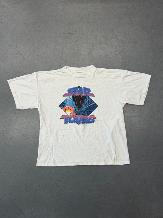 80'S DISNEY STAR TOURS LOGO TEE (DISNEY CHARCTER FASHIONS TAG)