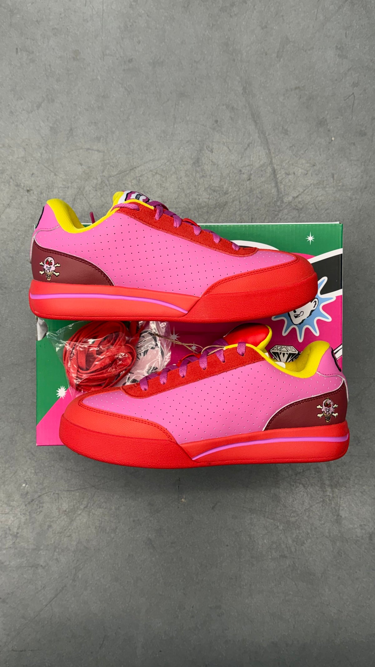 2026 REEBOK BOARD FLIP BBC ICE CREAM - PINK LEMONADE (W/BOX)