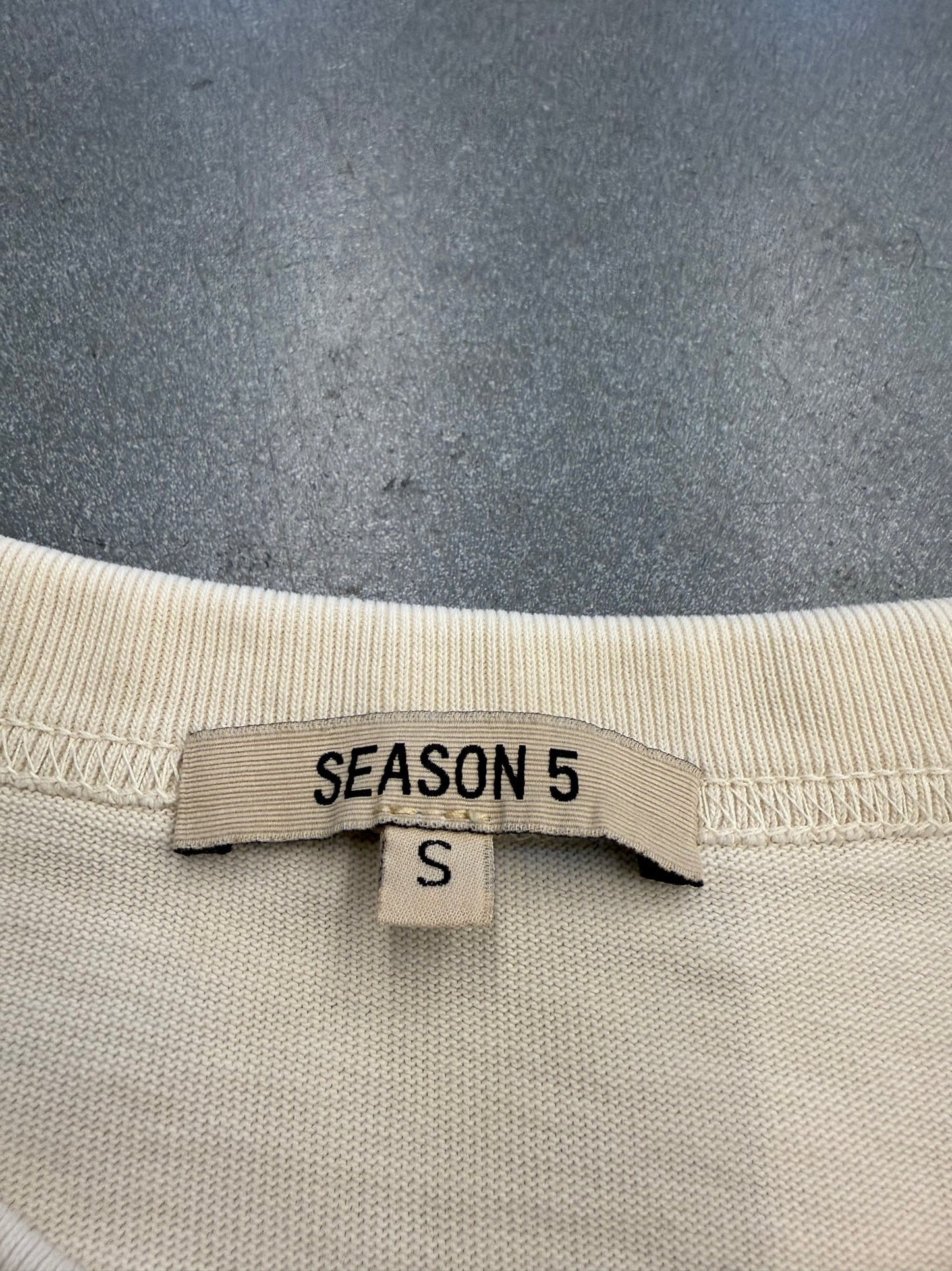 YEEZY SEASON 5 CROPPED CALI SPORT TEE - CREAM (S)