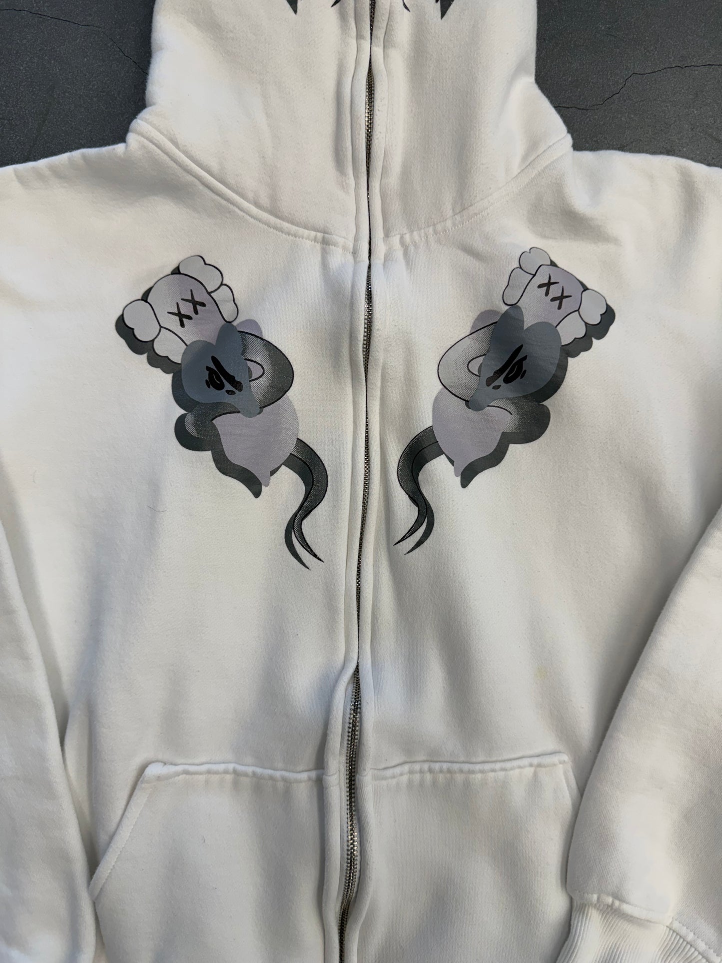 2005 KAWS X BAPE A BATHING APE BENDY FULL ZIP HOODIE