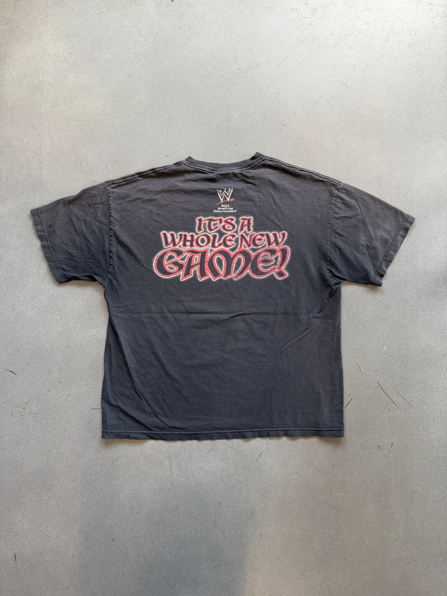 2002 WWE TRIPLE H "IT'S A WHOLE NEW GAME!" TEE (AAA TAG)