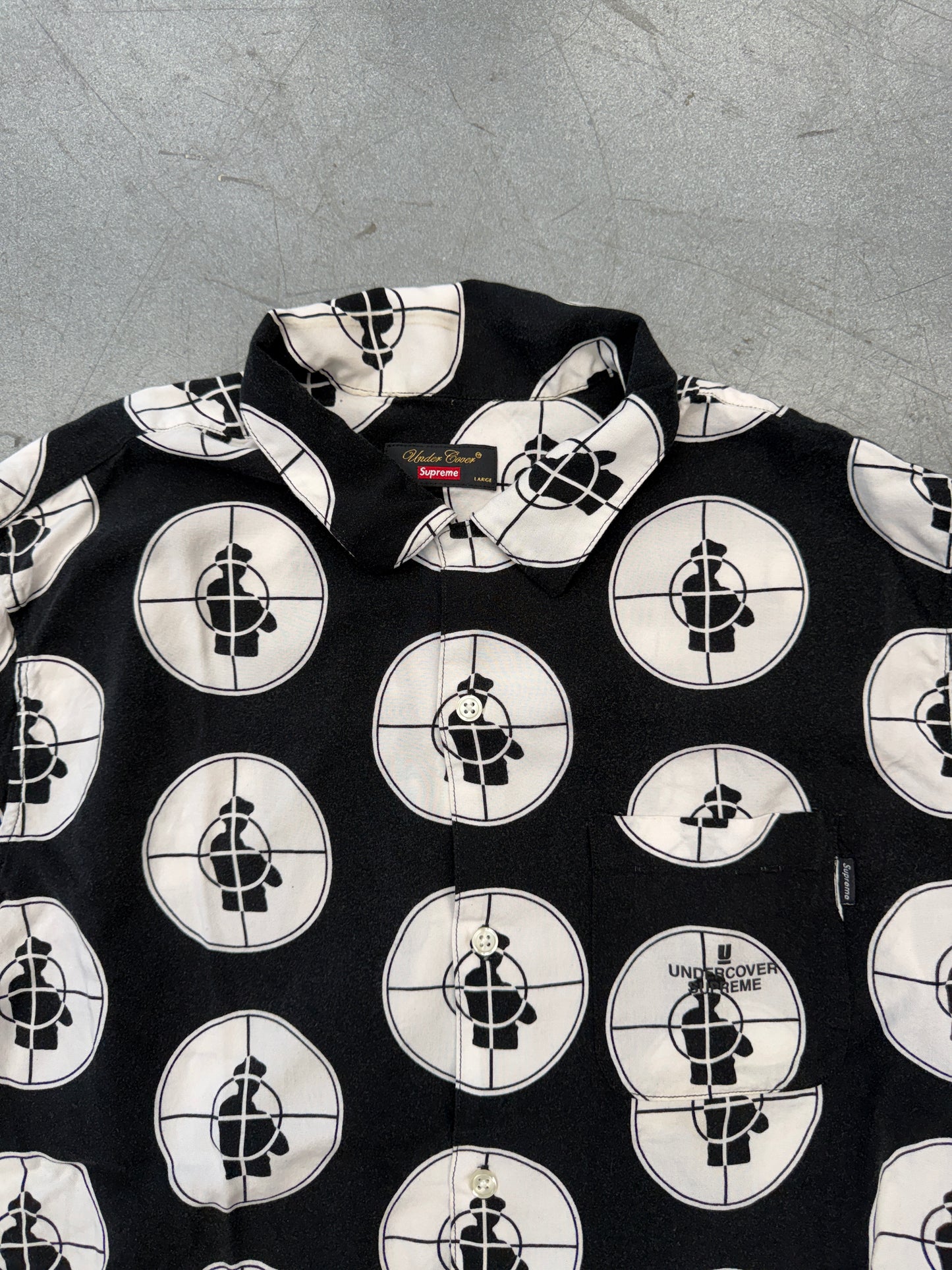 SS18 SUPEME X UNDERCOVER PUBLIC ENEMY S/S BUTTON UP
