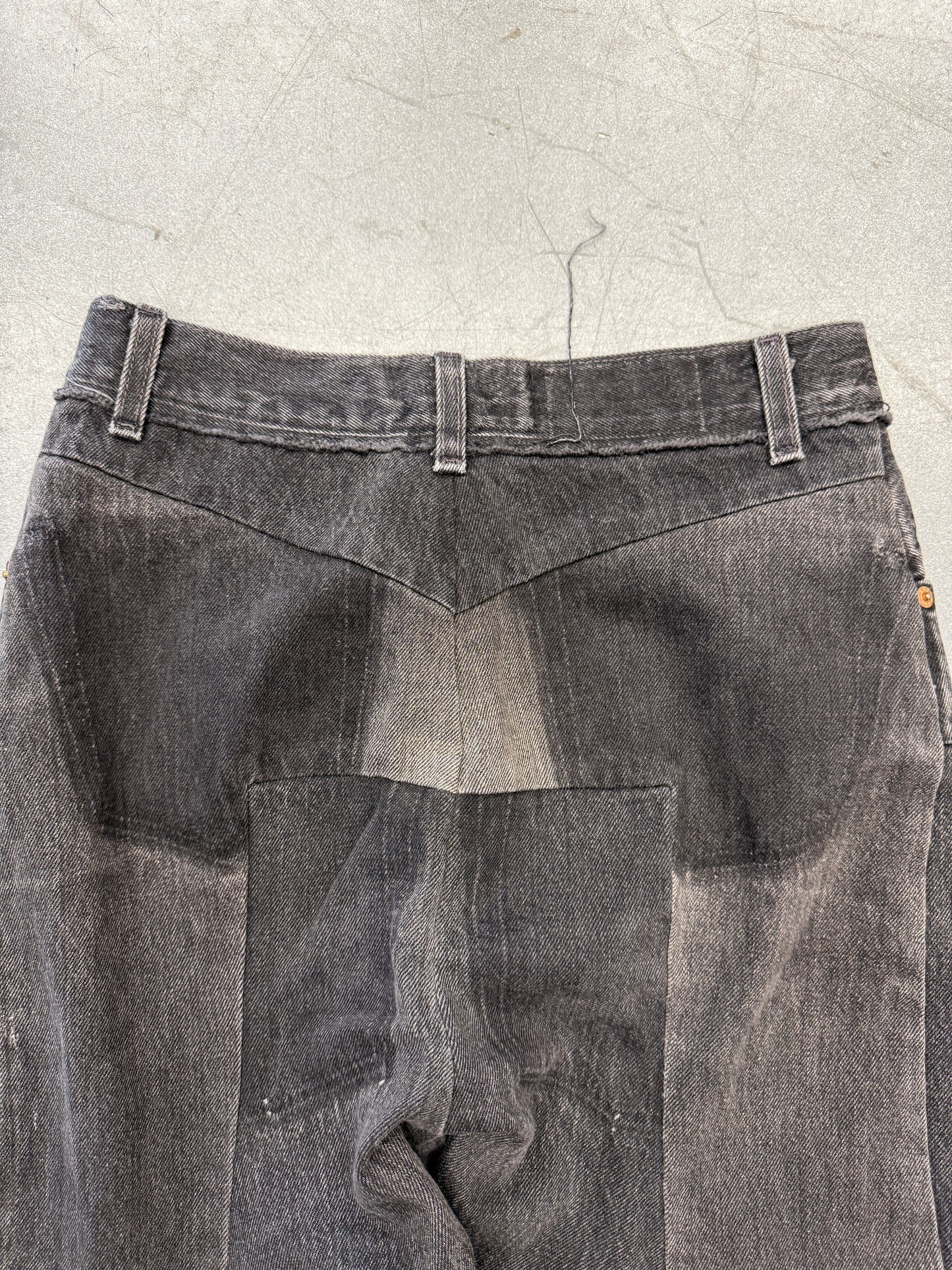 VETEMENTS BLACK DENIM PATCHWORK WOMENS JEANS
