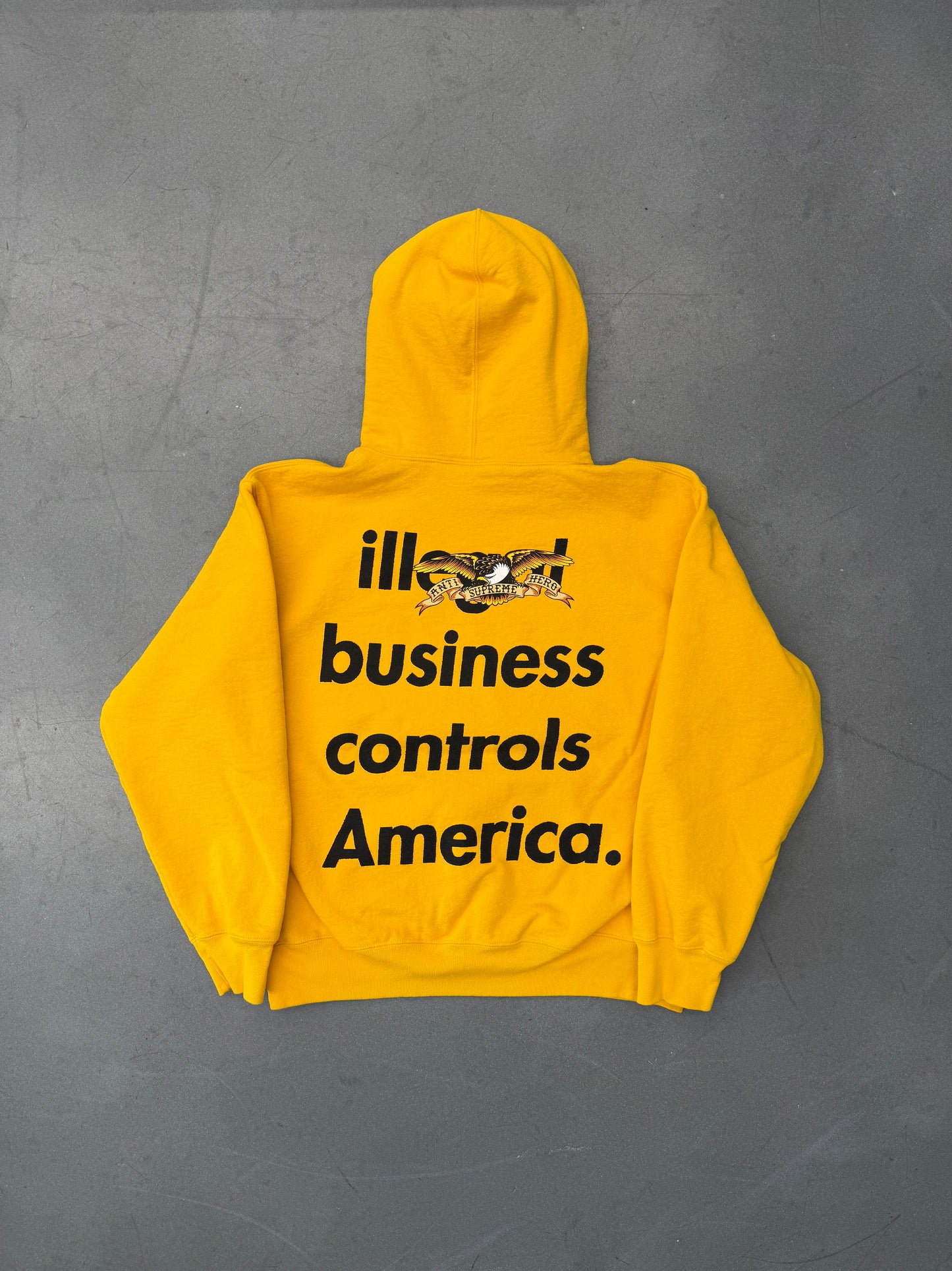 FW25 SUPREME ANTIHERO HOODED SWEATSHIRT  - YELLOW