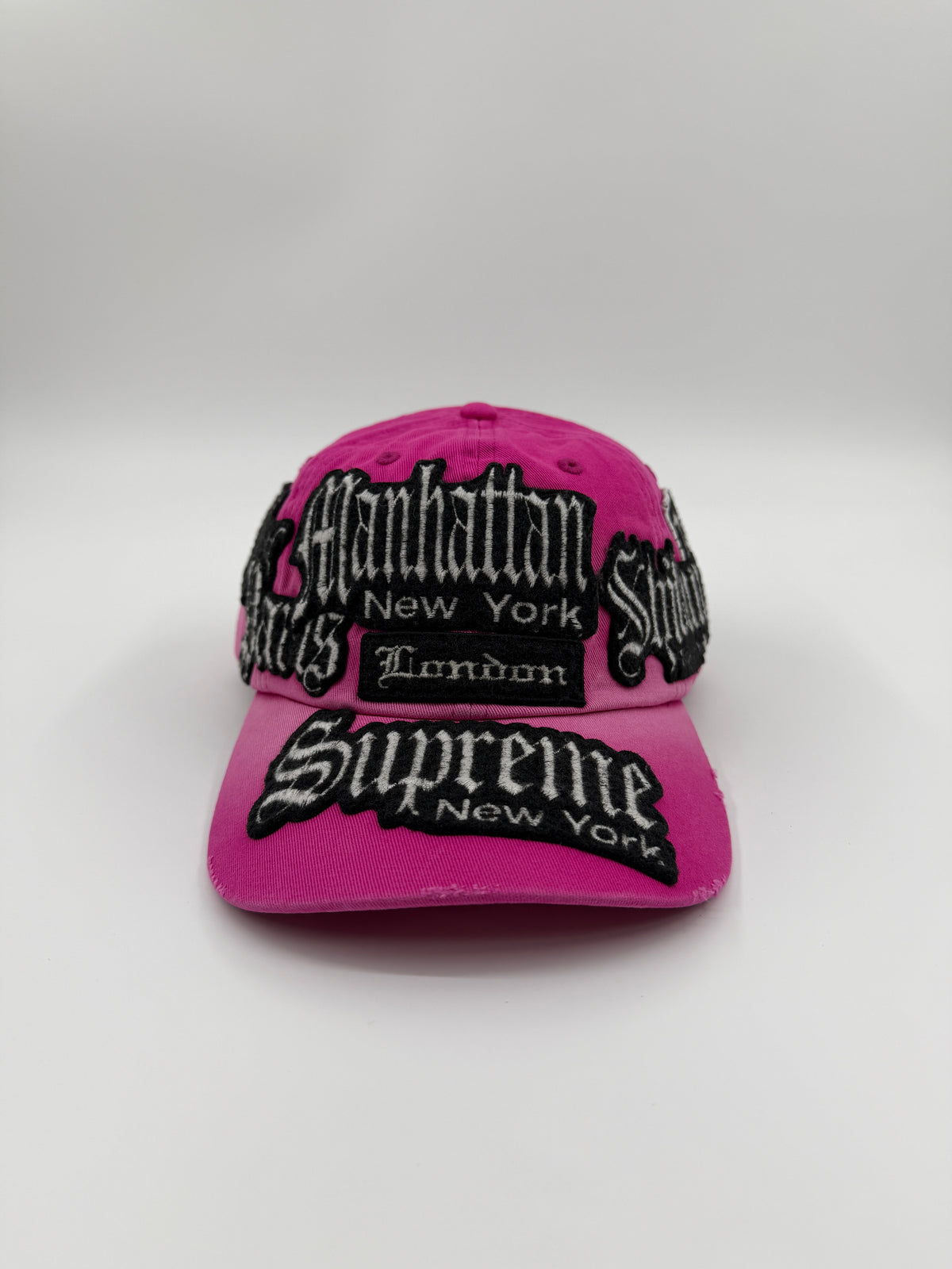 SS26 SUPREME CITY PATCHES 6-PANEL HAT - PINK
