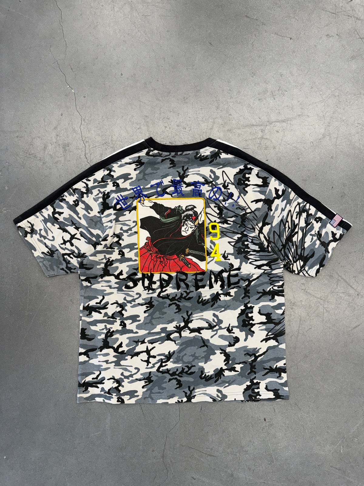 FW25 SUPREME CRANE SS TOP - WHITE CAMO