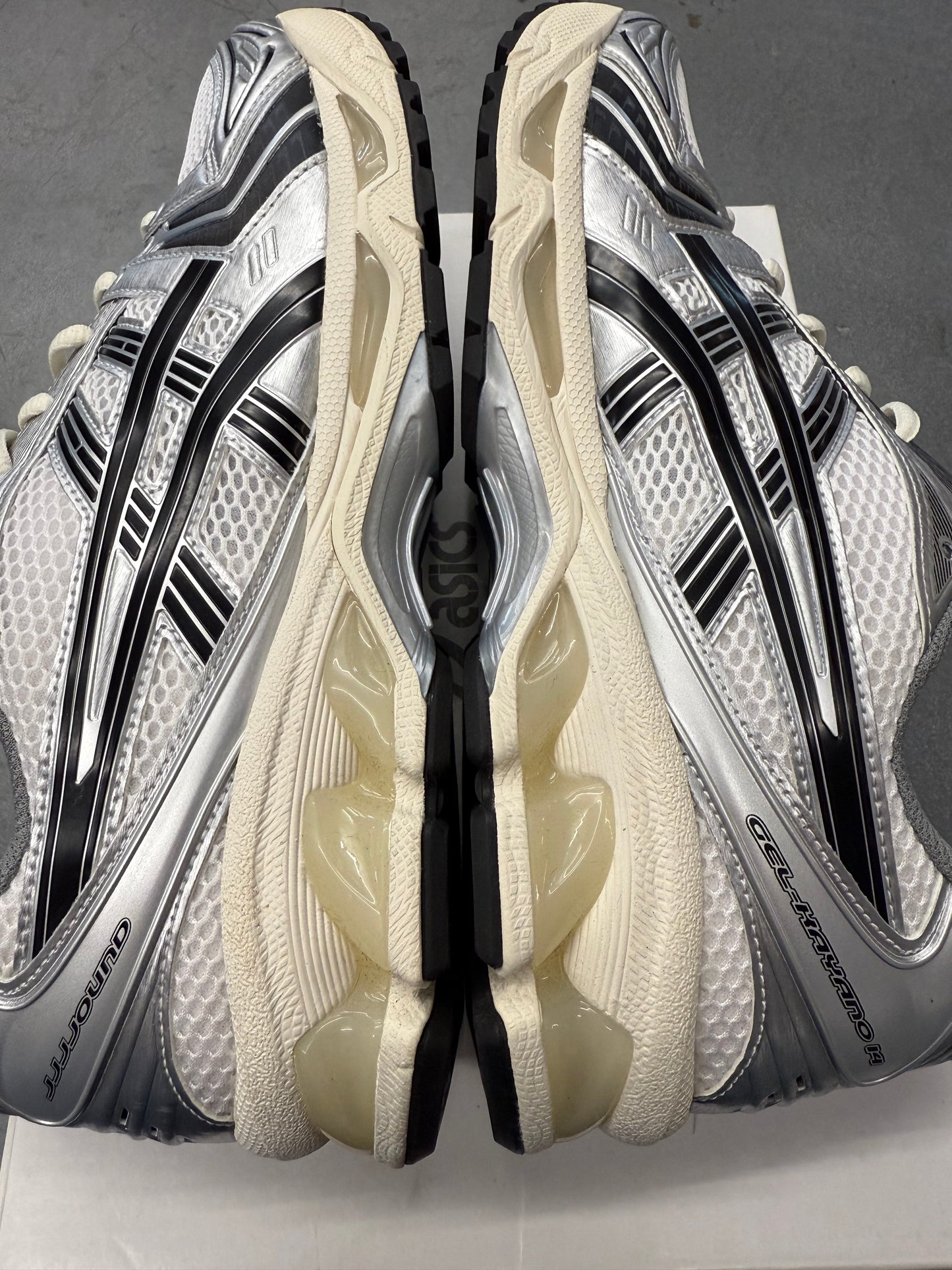 2022 SIZE 11.5 ASICS GEL-KAYANO 14 JJJJOUND SILVER BLACK (PRE-OWNED WITH BOX)