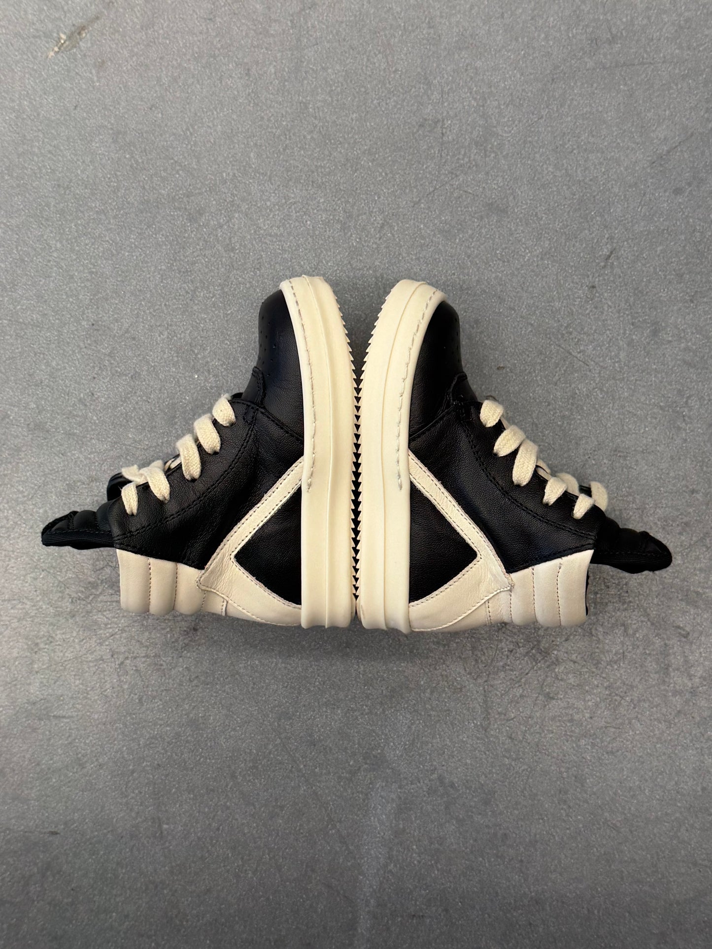 RICK OWENS KIDS BABY GEO HIGH-TOP SNEAKER - BLACK/MILK/MILK
