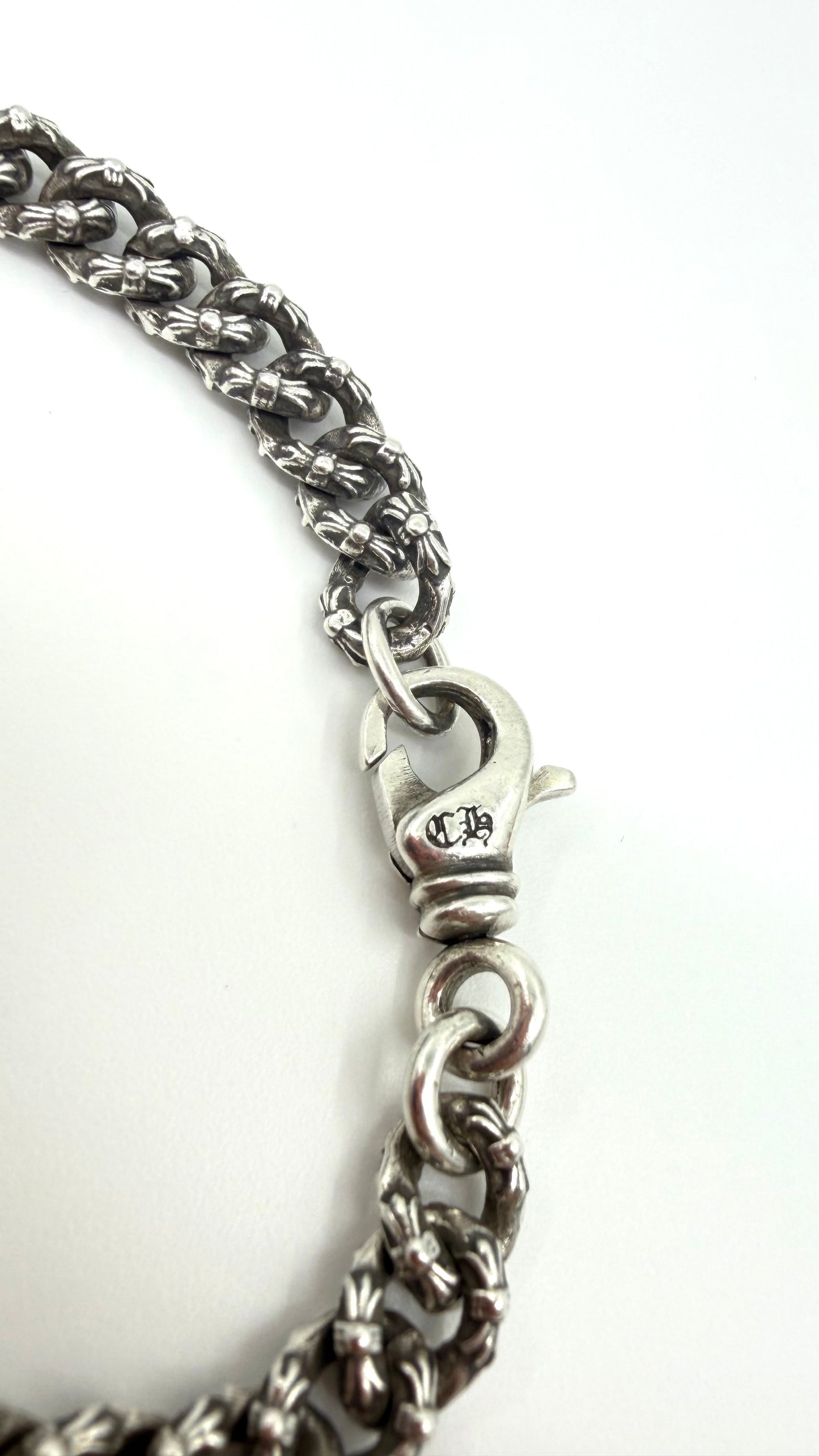 CHROME HEARTS SILVER EXTRA FANCY MINI CUBAN LINK BRACLET