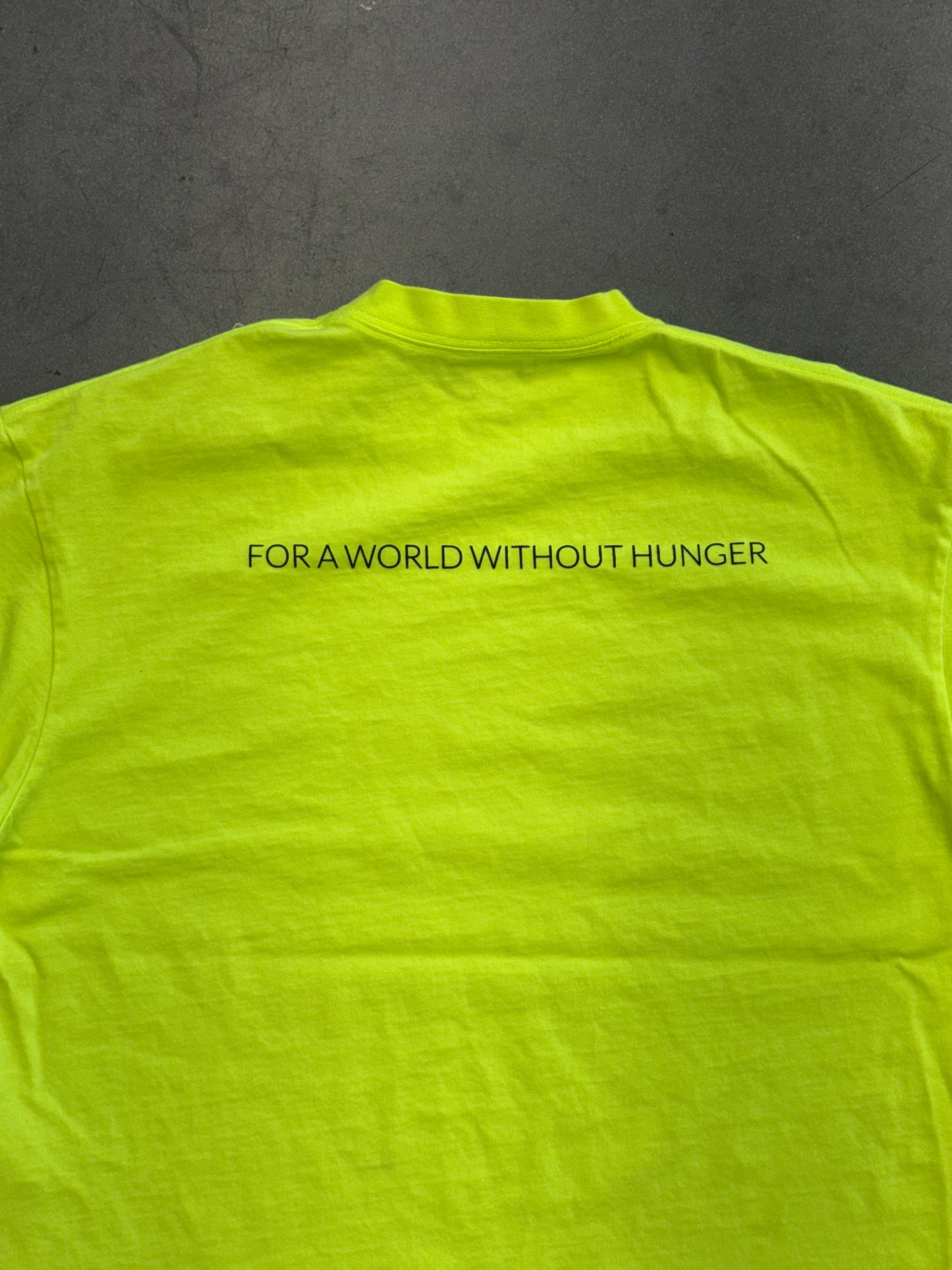BALENCIAGA WORLD FOOD PROGRAMME TEE - FLUORESCENT YELLOW