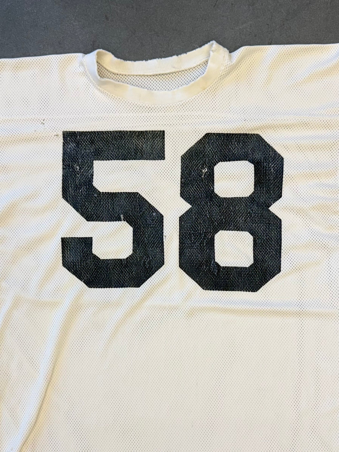 80S FADED AND DISTRESSED #58 MESH JERSEY (PULLED TAG)