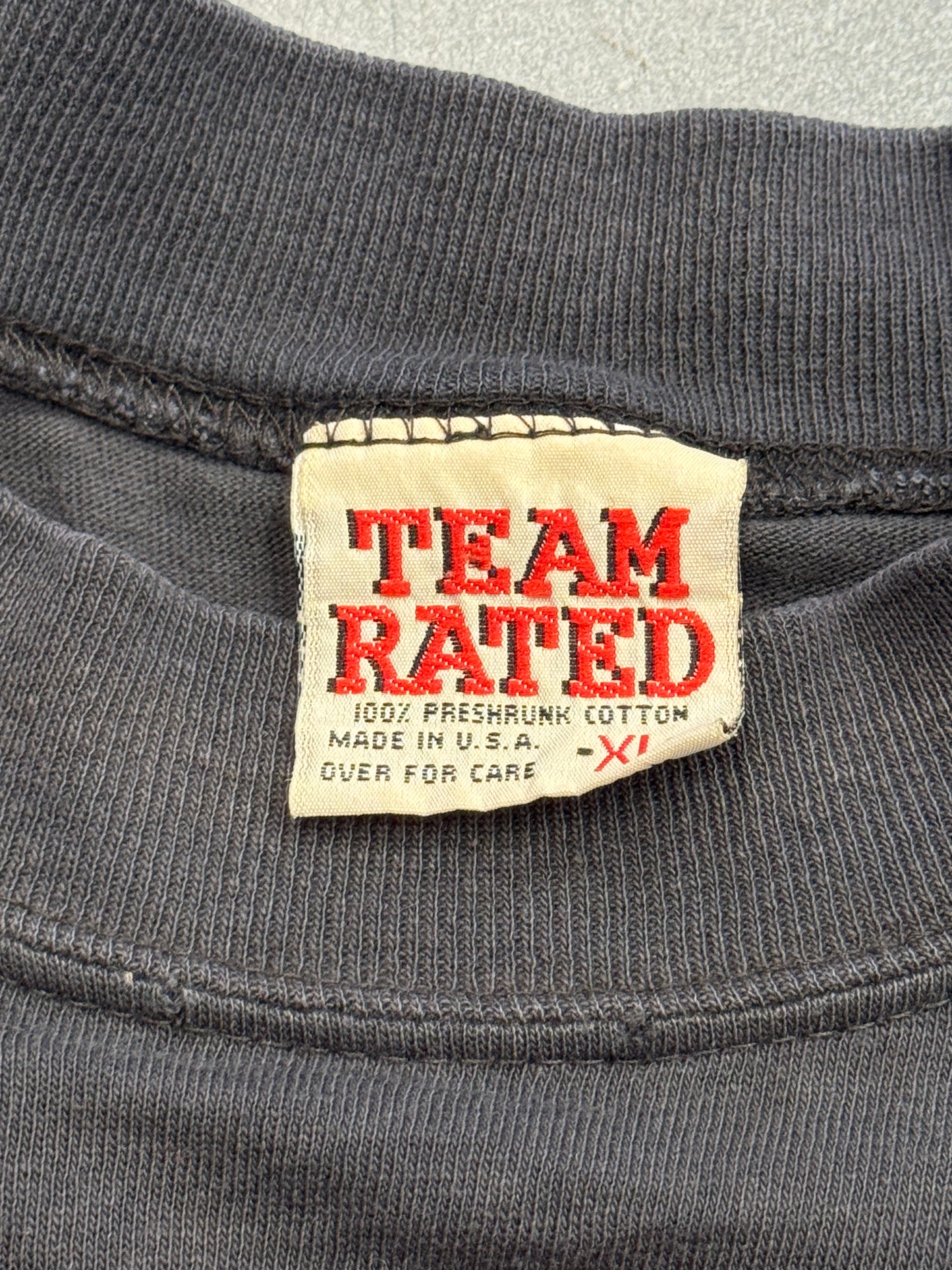 90S MIAMI DOLPHINS THRASHED LS TEE (TEAM RATED TAG)