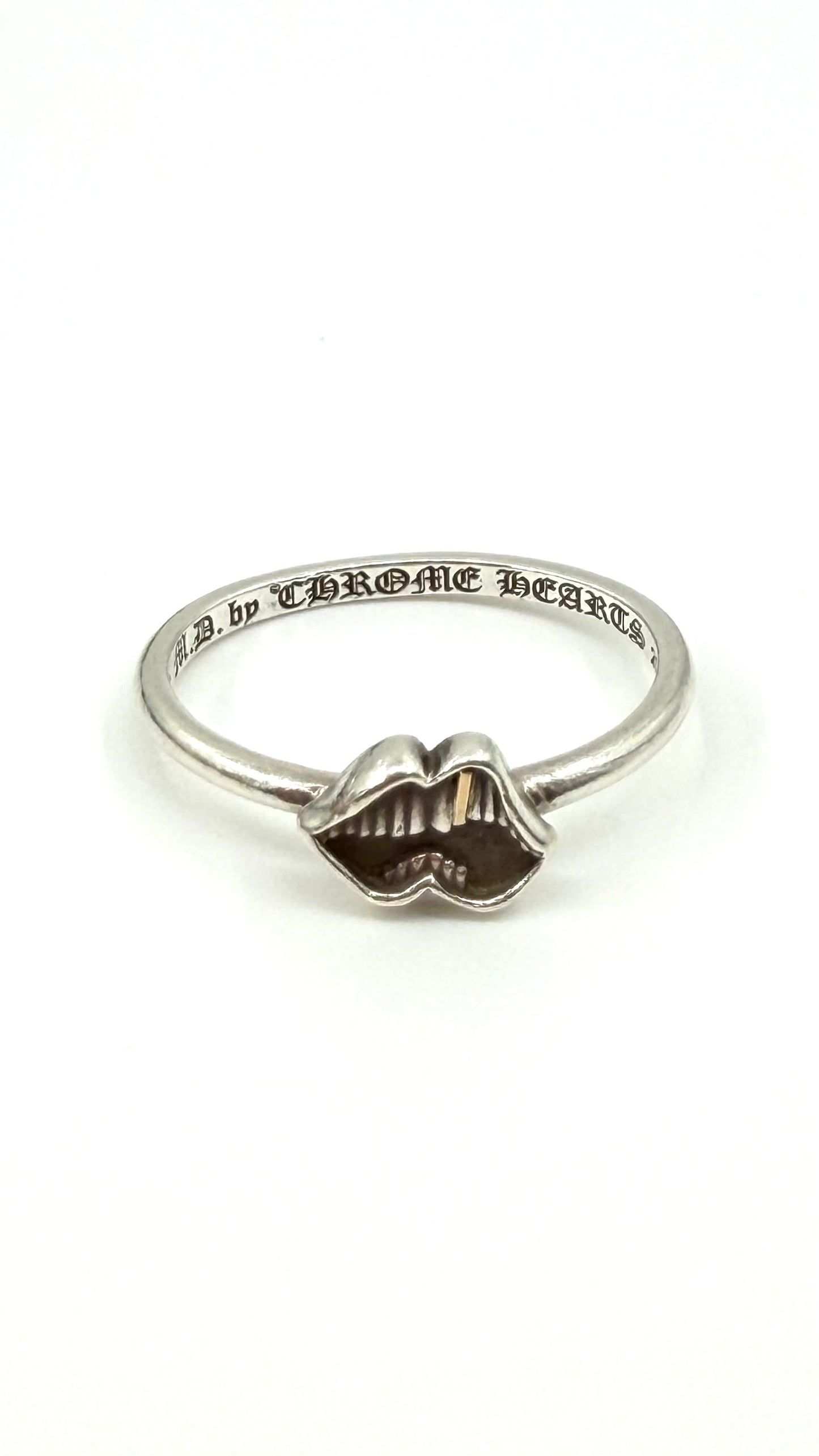 CHROME HEARTS MATTY BOY BUBBLE GUM SILVER RING - 6.5