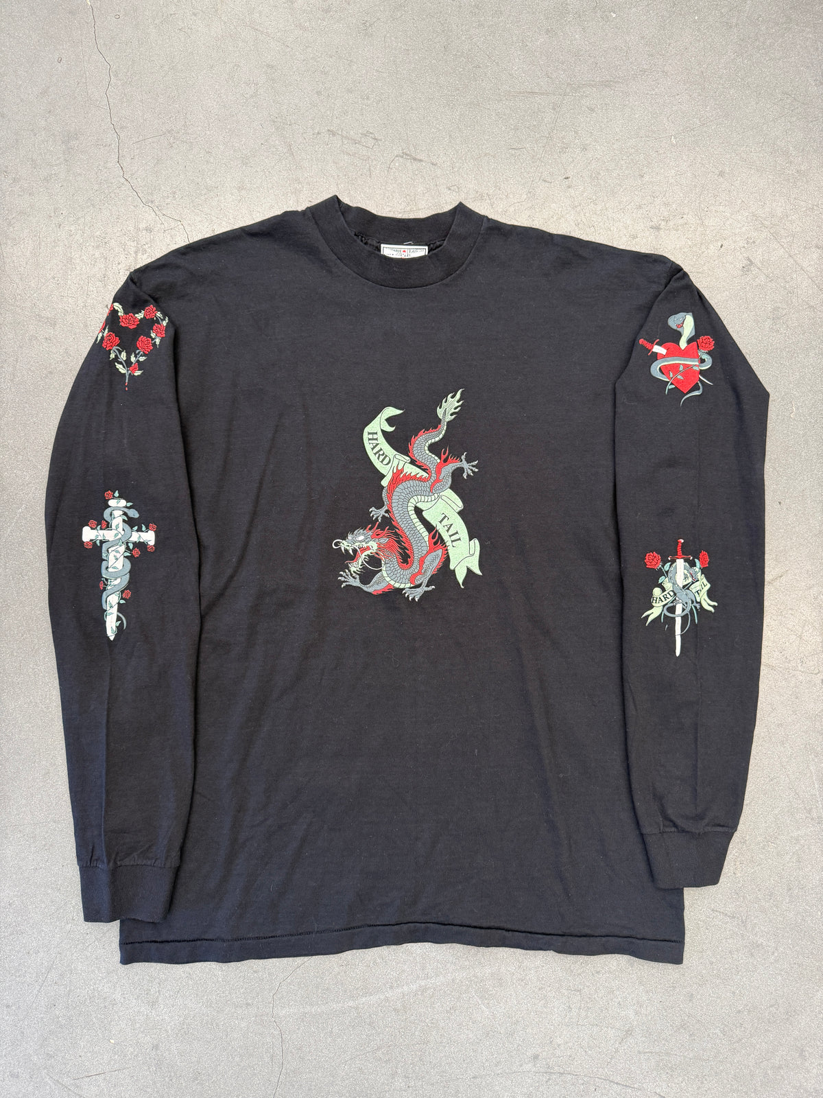 90S VINTAGE HARD TAIL TATTOO STYLE LONG SLEEVE TEE