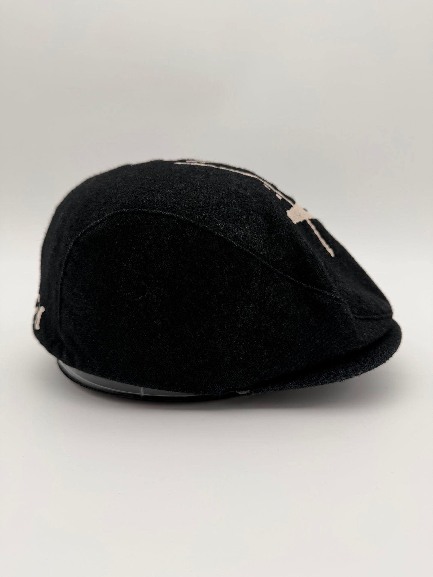 90'S STUSSY CM FLAT CAP (BLACK STUSSY HEADGEAR TAG)