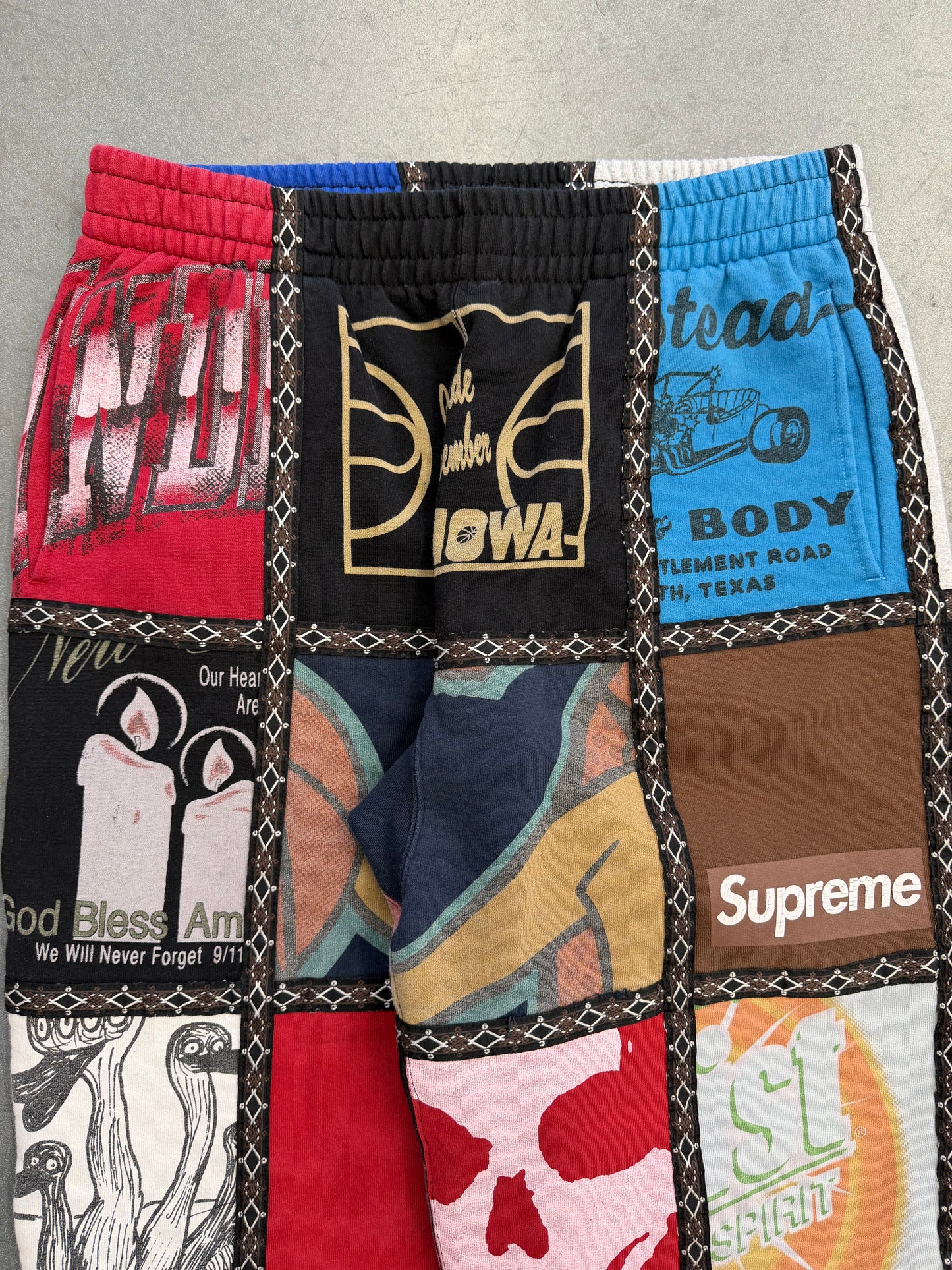 FW25 SUPREME NUMBER (N)INE PATCHWORK SWEATPANT - MULTI
