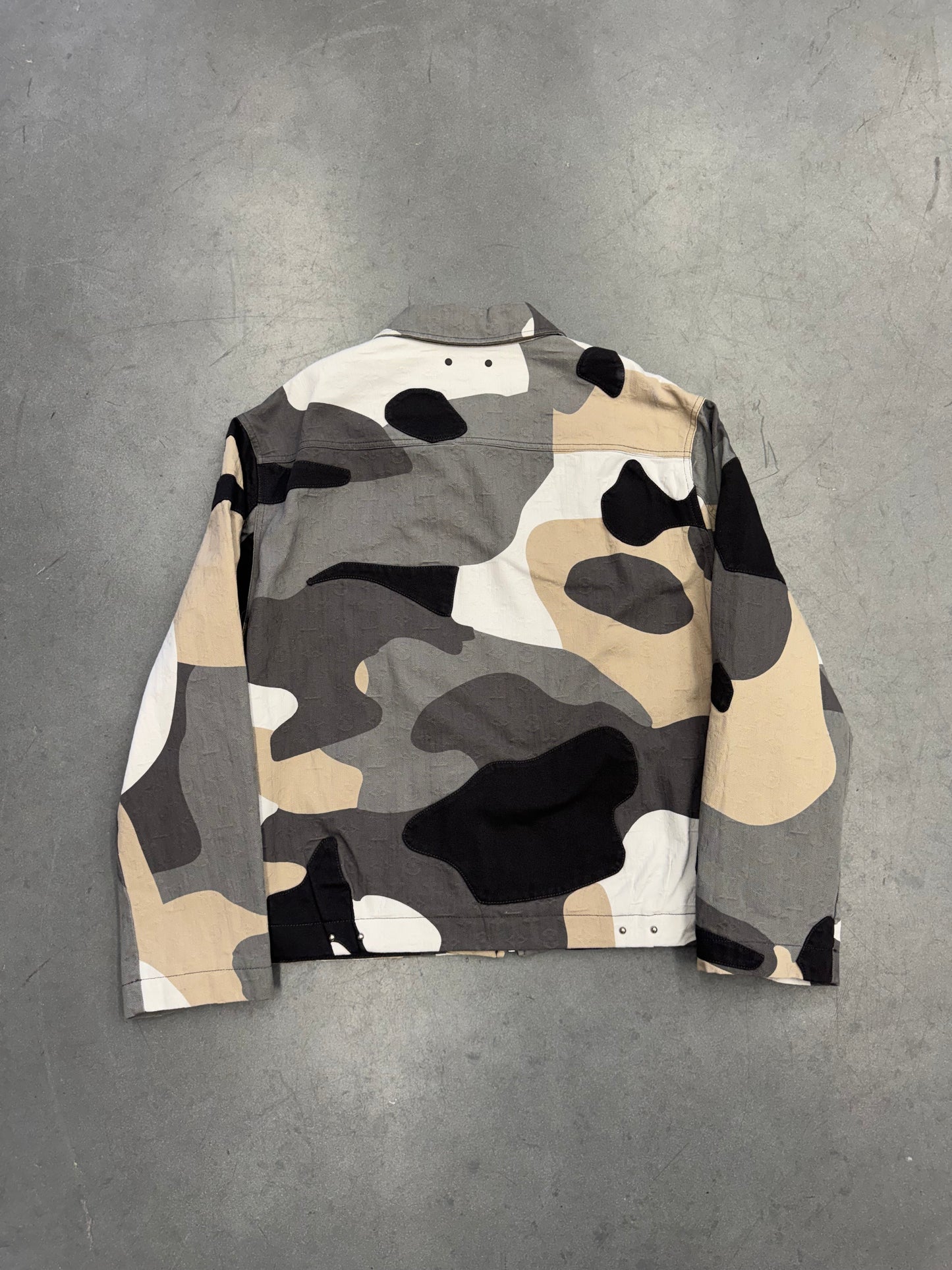 2023 LOUIS VUITTON X KID SUPER CAMOUFLAGE MONOGRAM FACE WORK JACKET