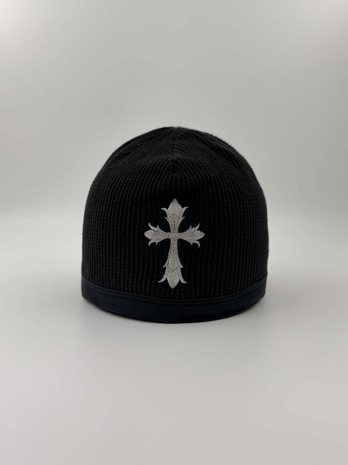 OLDER CHROME HEARTS THIN CROSS THERMAL WAFFLE BEANIE