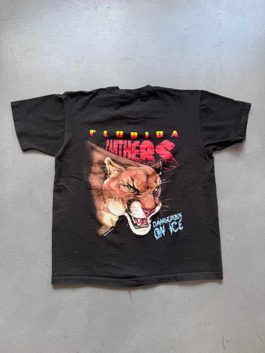 1994 FLORIDA PANTHERS "DANGEROUS ON ICE" INAUGURAL YEAR POCKET TEE (SHERRY'S BEST TAG)