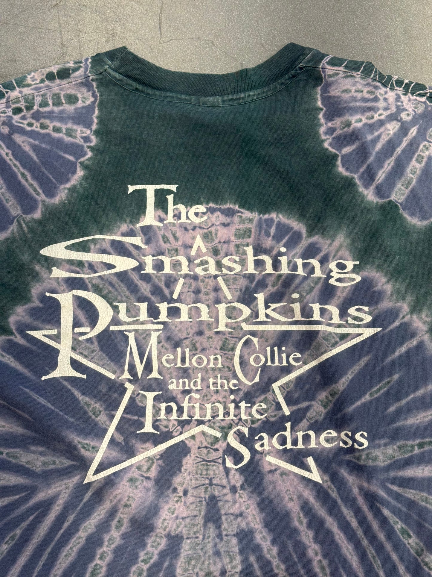 THE SMASHING PUMPKINS MELLON COLLIE AND THE INFINITE SADNESS TIE-DYE TEE (MADE IN USA TAG)