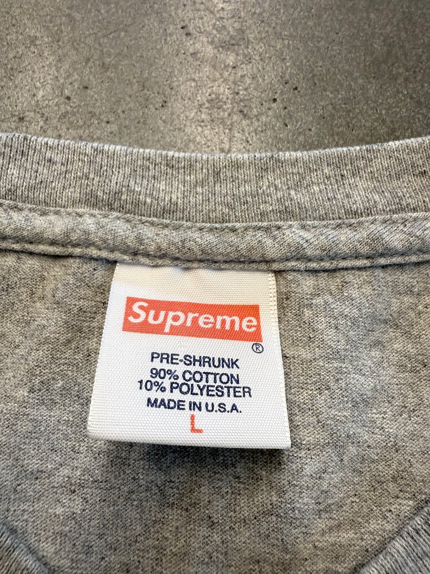 SS16 SUPREME MORRISSEY TEE (GREY) (L)